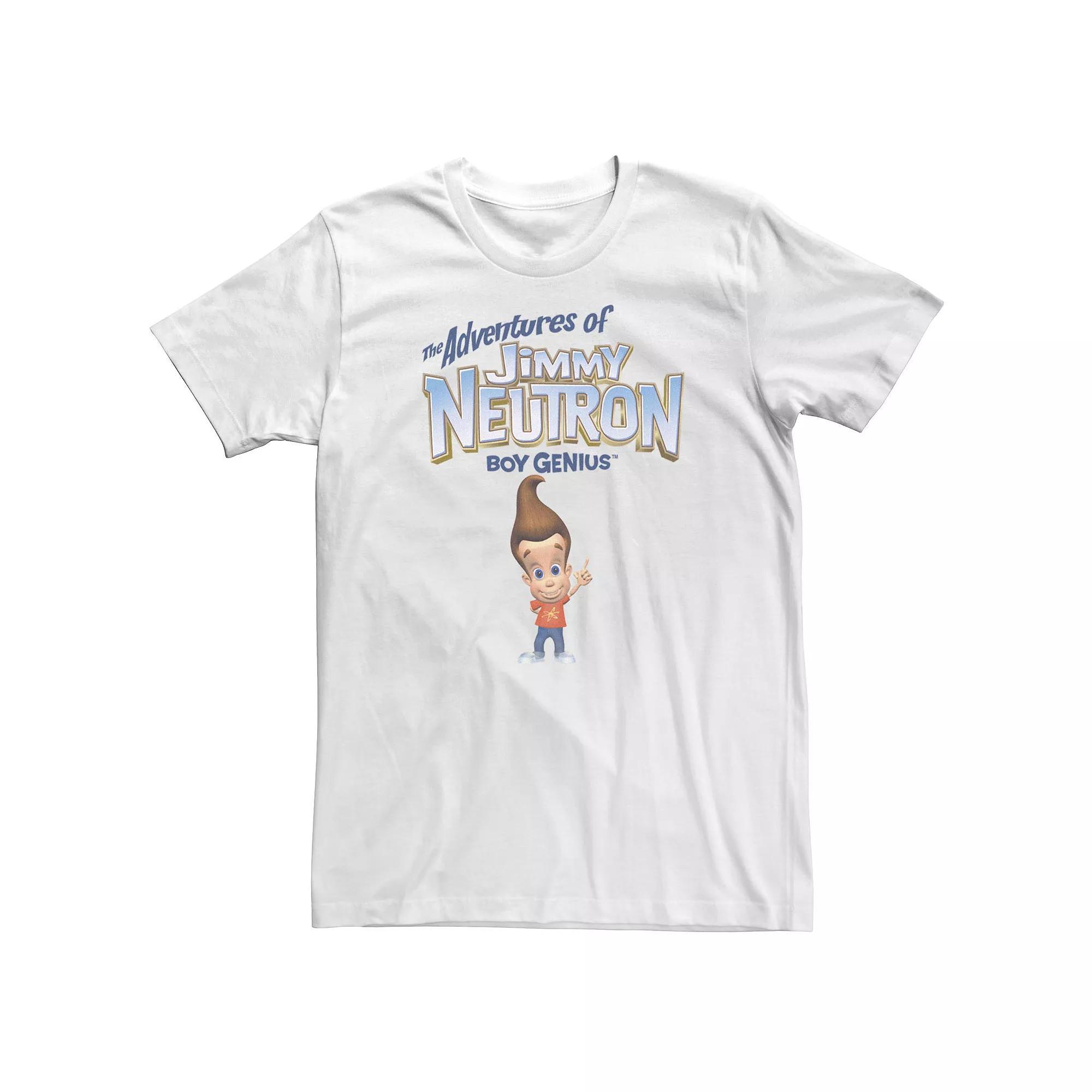 Men's Jimmy Neutron Title Logo Tee, Size: XXL, White Product Image