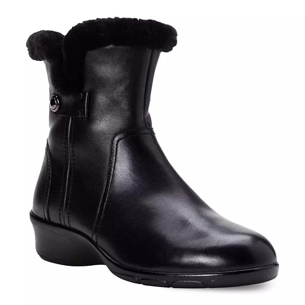Propet Waylynn Women's Faux-Fur Ankle Boots, Size: 6 XXW, Black Product Image