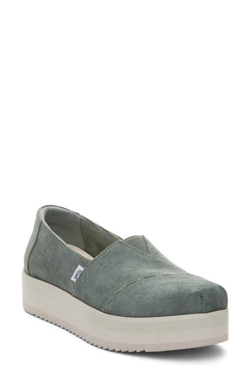 Toms Womens Alpargata Canvas Slip On Platform Flats Product Image