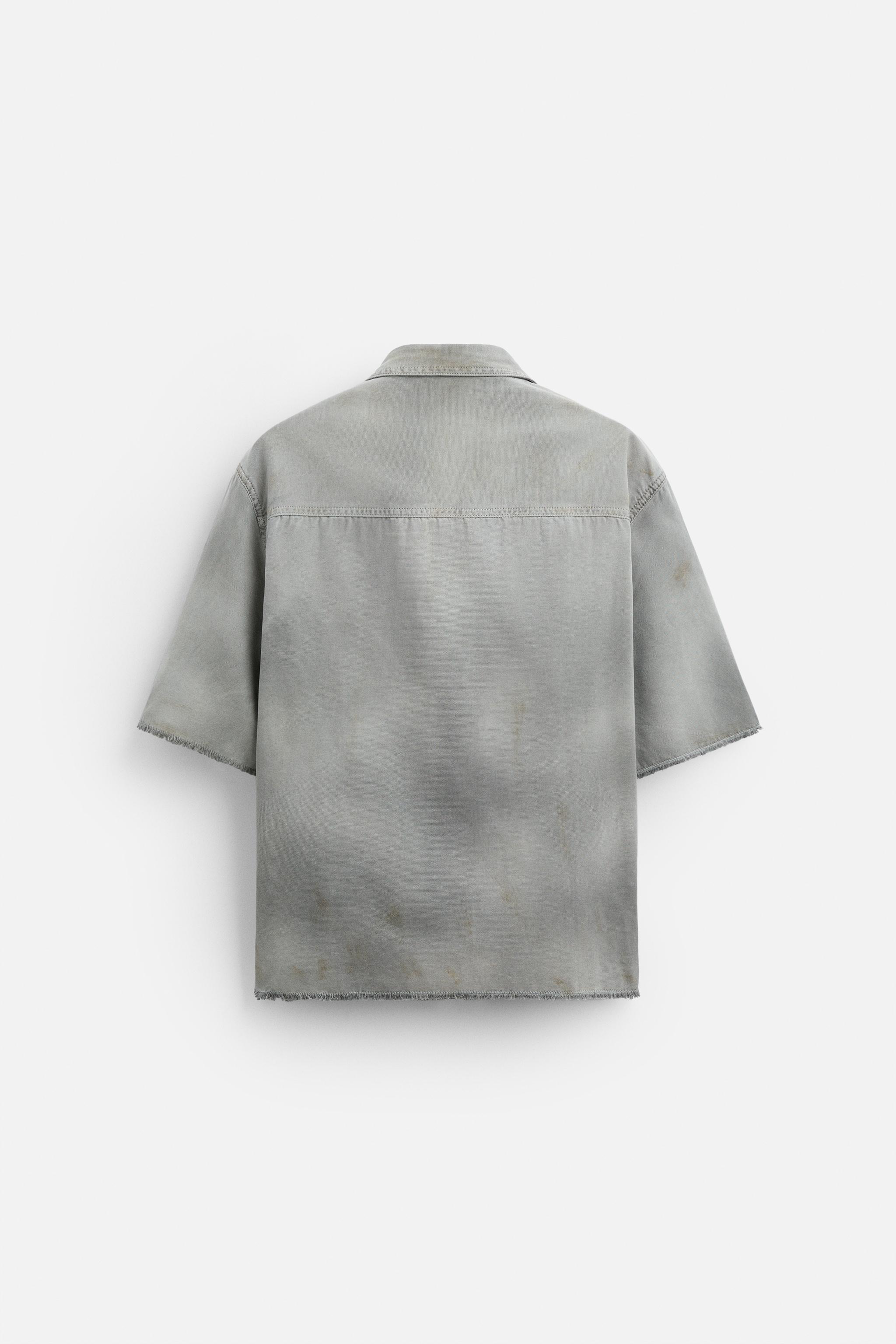 ACID WASH DENIM SHIRT Product Image