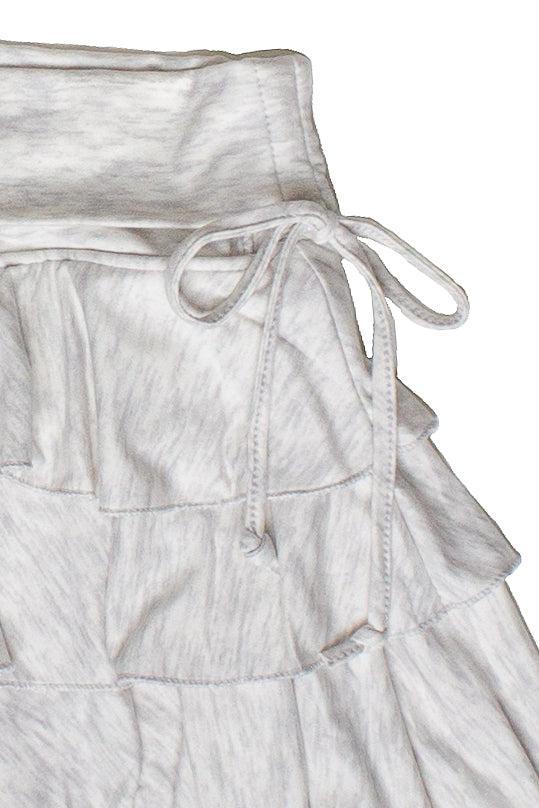 Drawstring Ruched Tiered Mini Skort Product Image