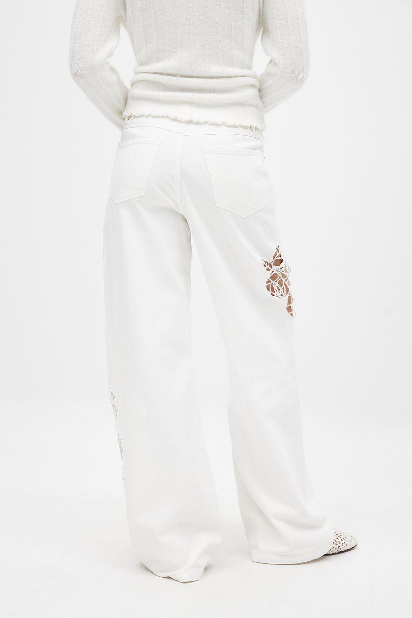 Lace Detail Jeans Product Image