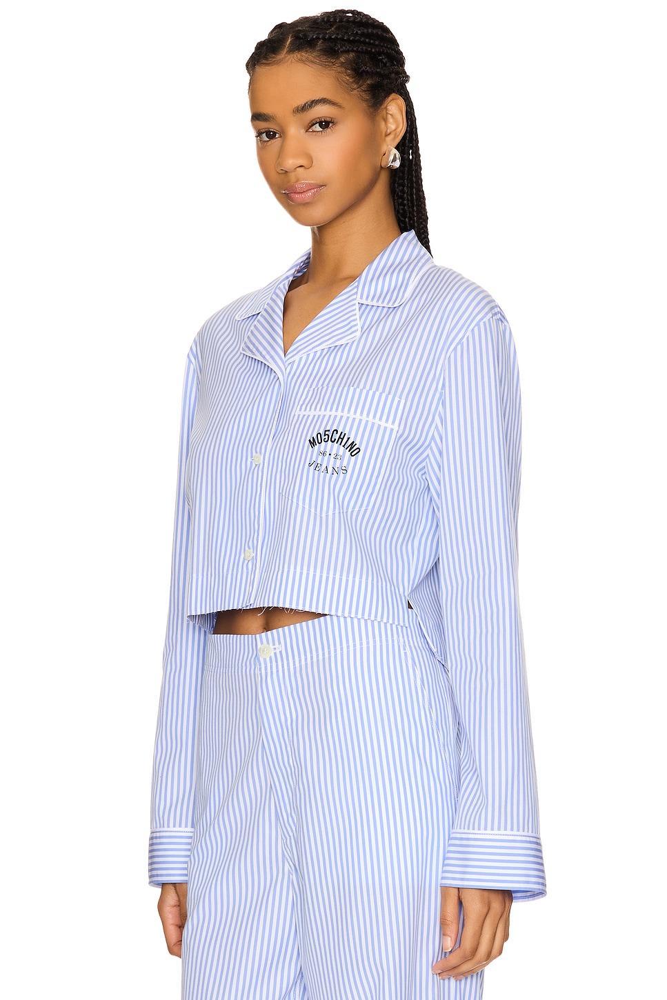 Striped Long Sleeve Shirt Moschino Jeans Product Image