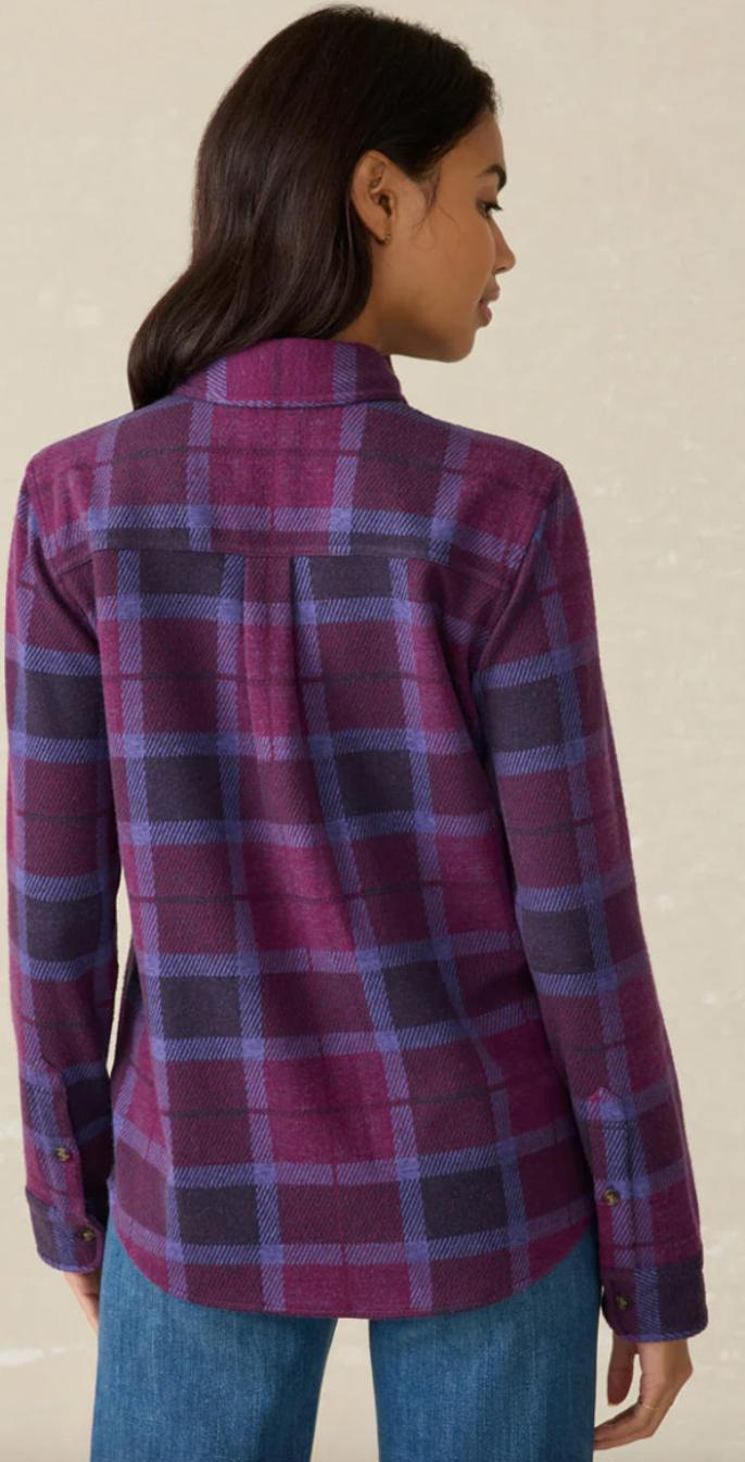 Faherty Legend Sweater Shirt -Snowberry Plaid Product Image