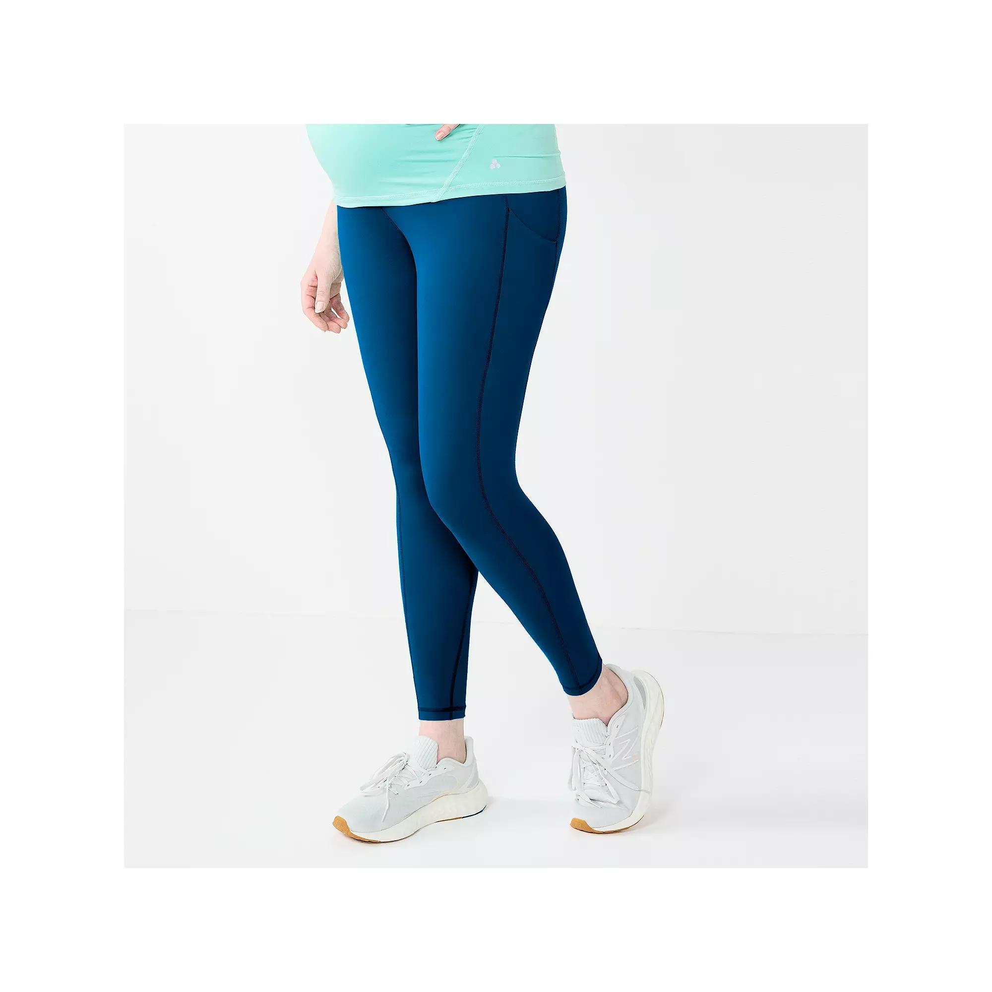 Maternity Tek Gear® Ultrastretch 7/8 Leggings, Women's, Size: Medium, Blue Crayon Product Image