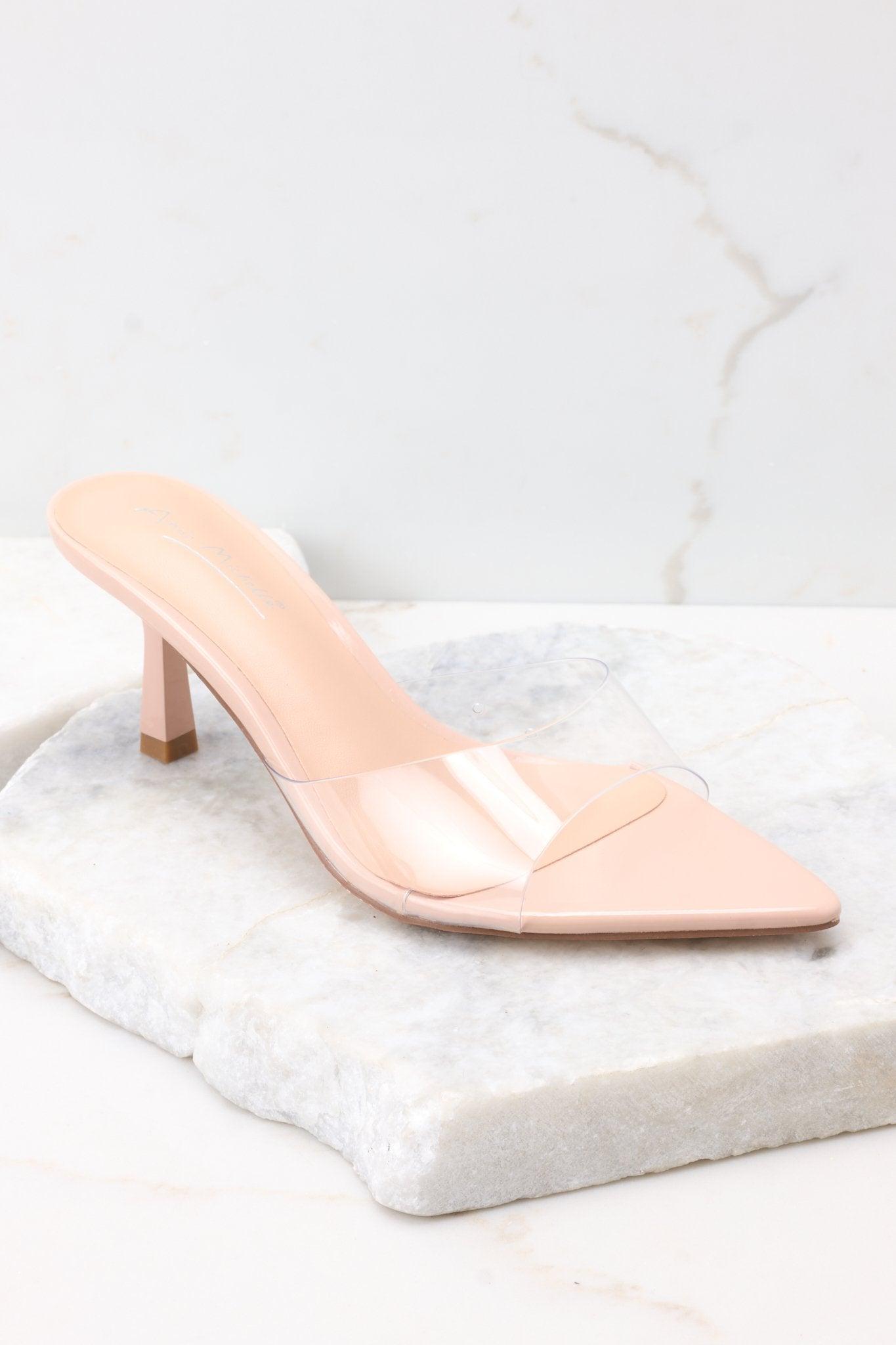 Path To Greatness Clear Kitten Heel Sandals Product Image