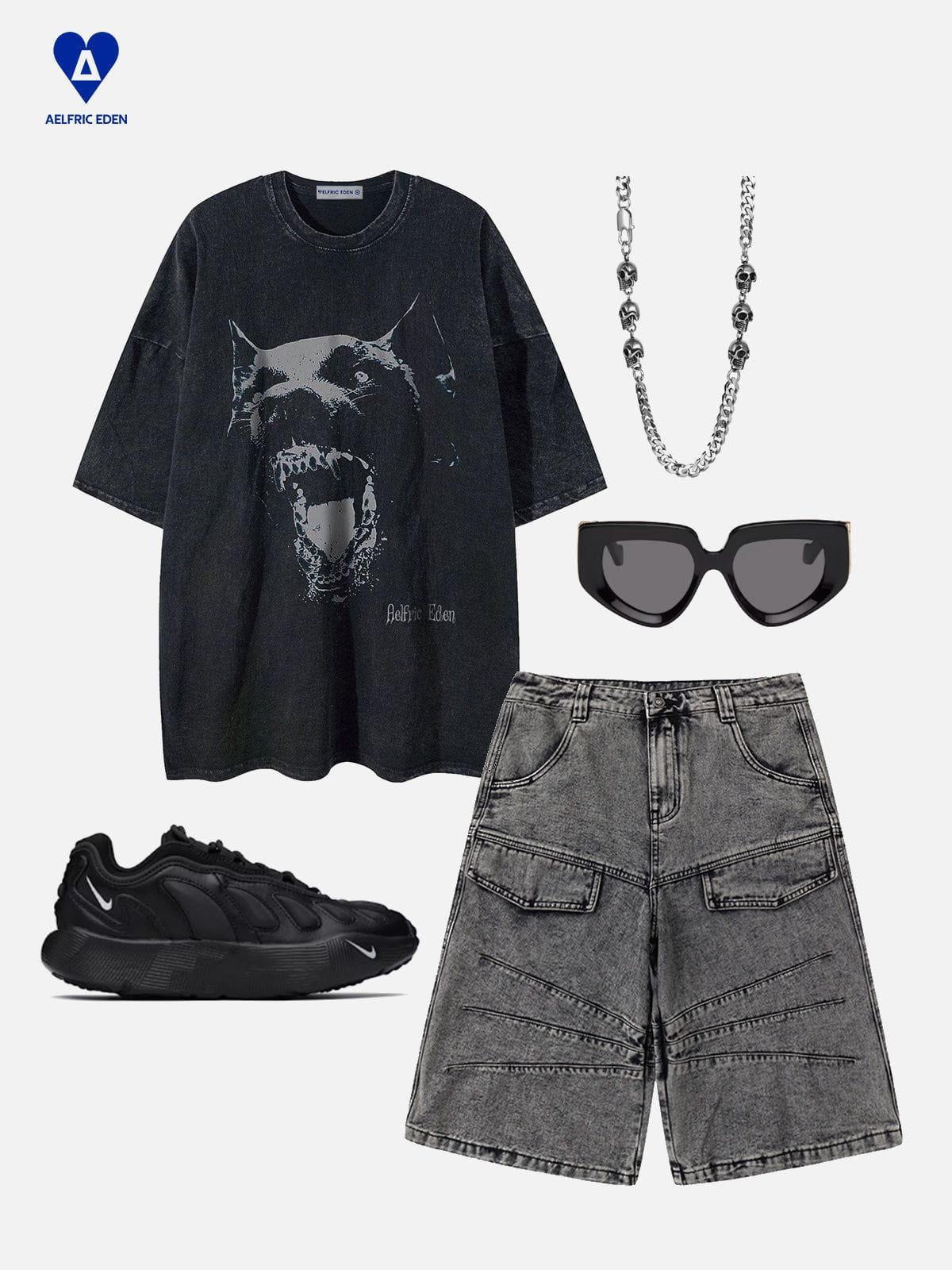 Aelfric Eden Wrinkle Washed Longline Jorts Product Image
