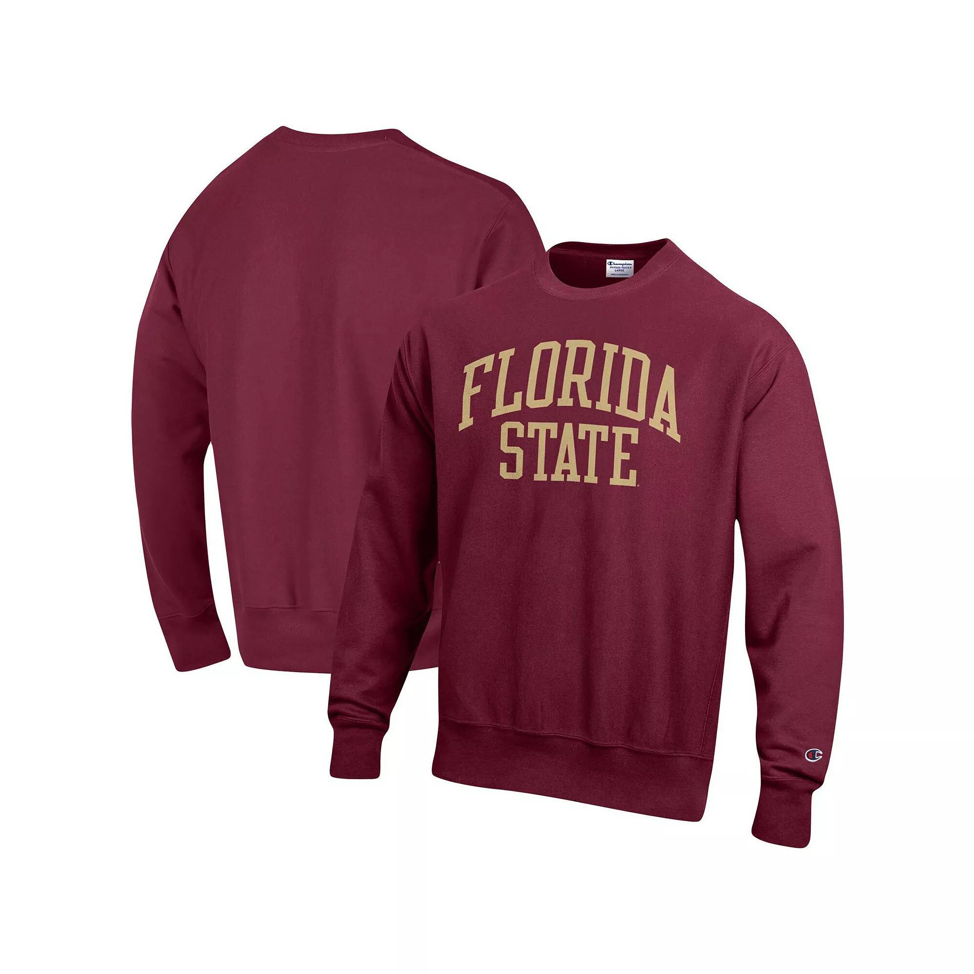 Men's Champion Navy Auburn Tigers Arch Reverse Weave Pullover Sweatshirt, Size: Small, Blue Product Image