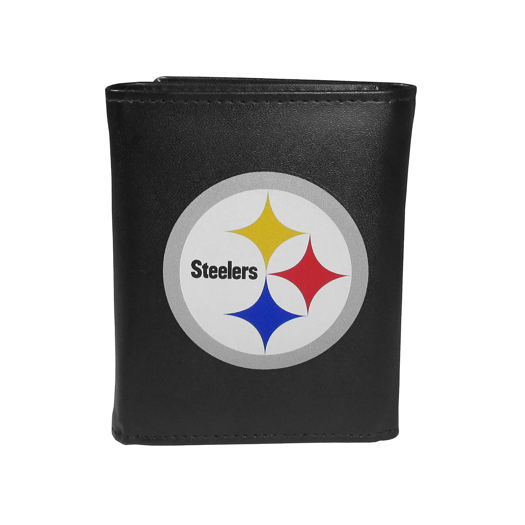 Men's Pittsburgh Steelers Printed Logo Tri-Fold Wallet, Team Product Image