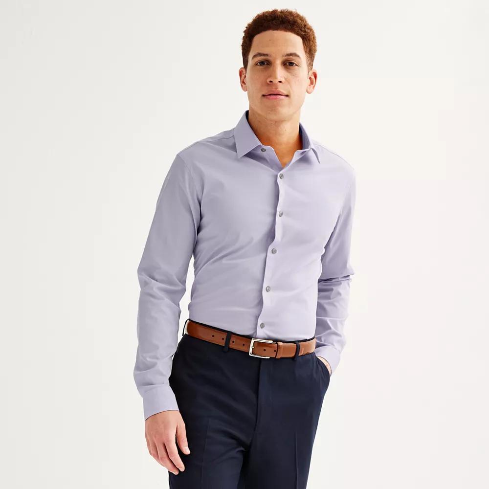 Mens Apt. 9 Premier Flex Solid Slim-Fit Dress Shirt Product Image