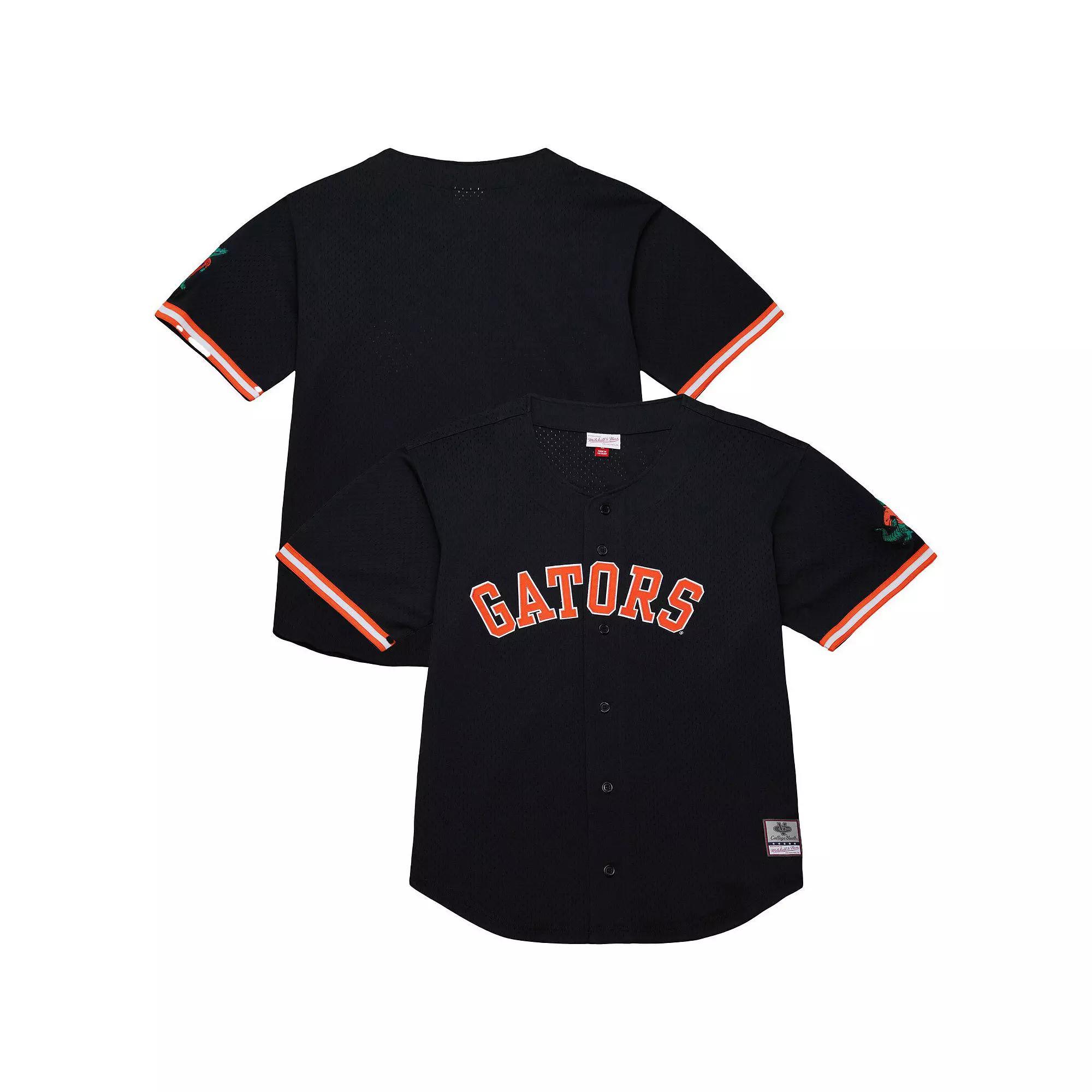 Men's Mitchell & Ness Black Florida Gators On The Clock Full-Button Fashion Jersey, Size: XL Product Image