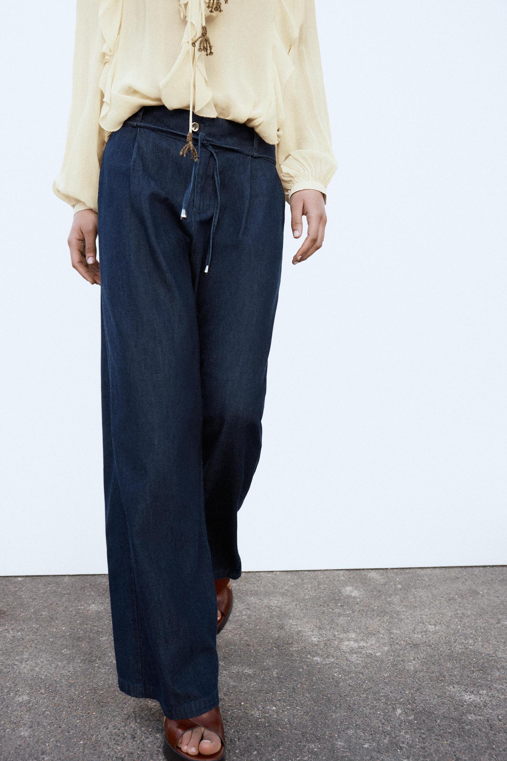 WIDE LEG PANTS WITH DARTS Product Image