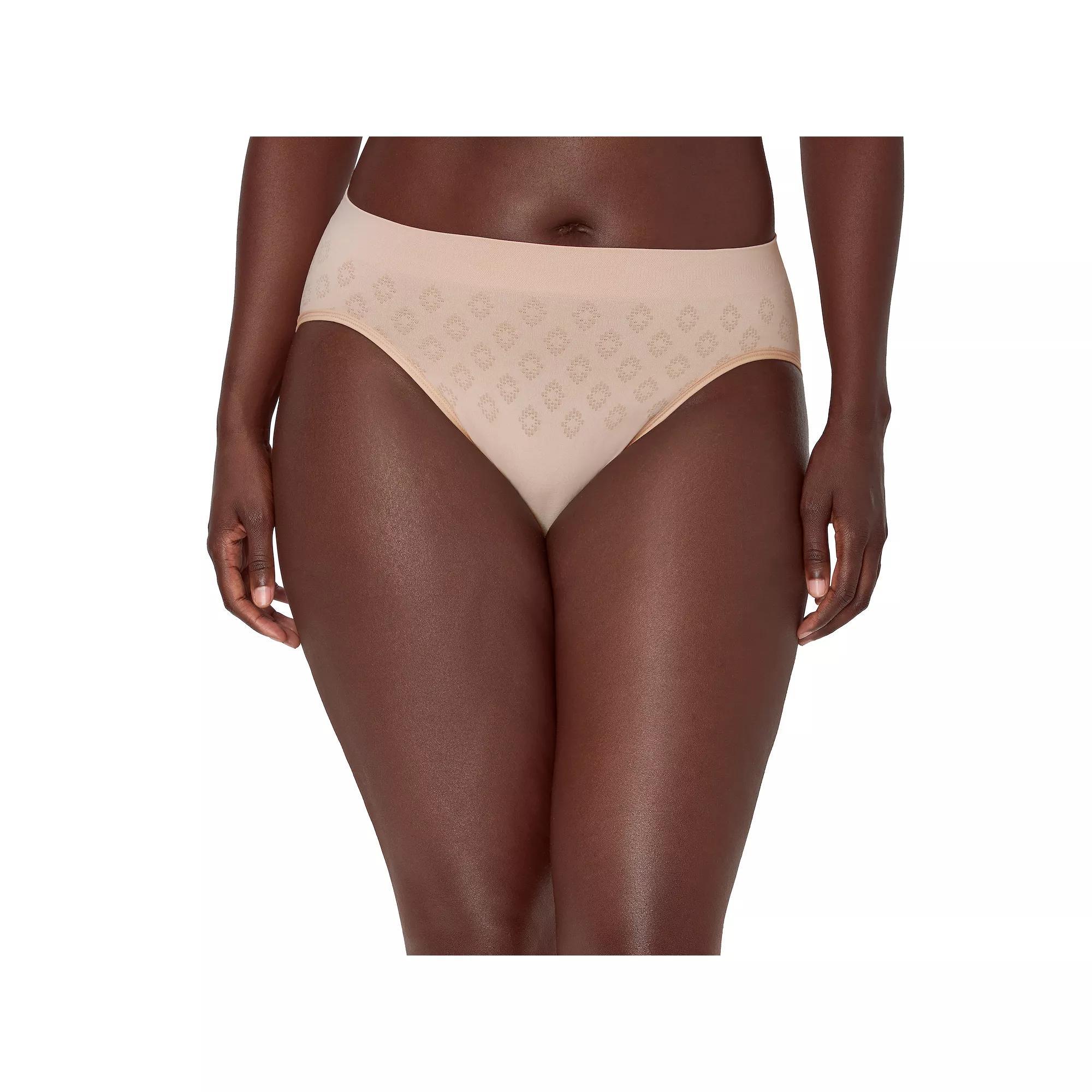 Women's Bali® Confident Light Leak & Period Protection Hi-Cut Panty DFSLH1, Size: XL, Brown Product Image