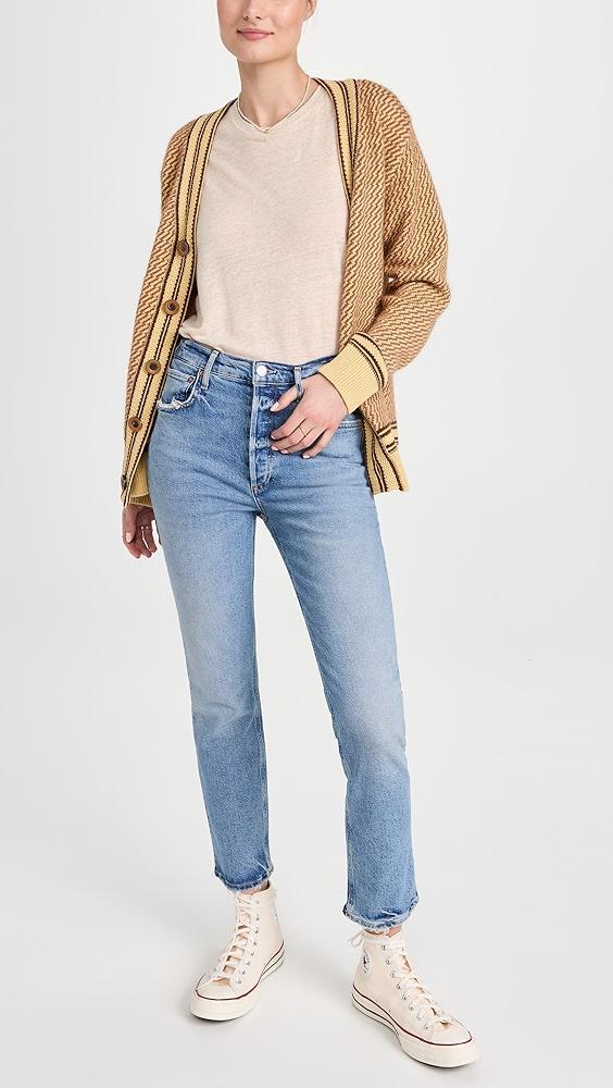 AGOLDE Riley Long High Rise Straight Jeans | Shopbop Product Image