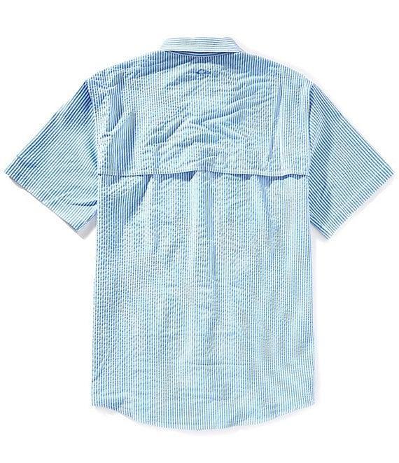 Drake Clothing Co. Short Sleeve The Frat BD Seersucker Strip Shirt Product Image