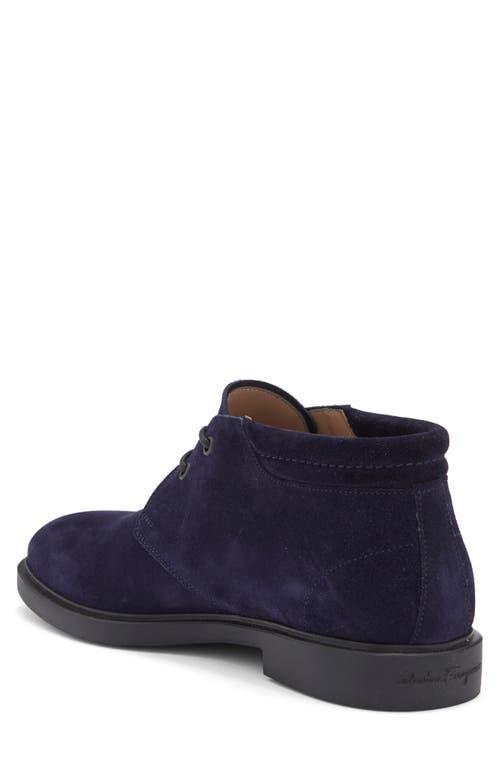 FERRAGAMO Rare Chukka Boot In Crosta Otterproof N Blue Marin Product Image