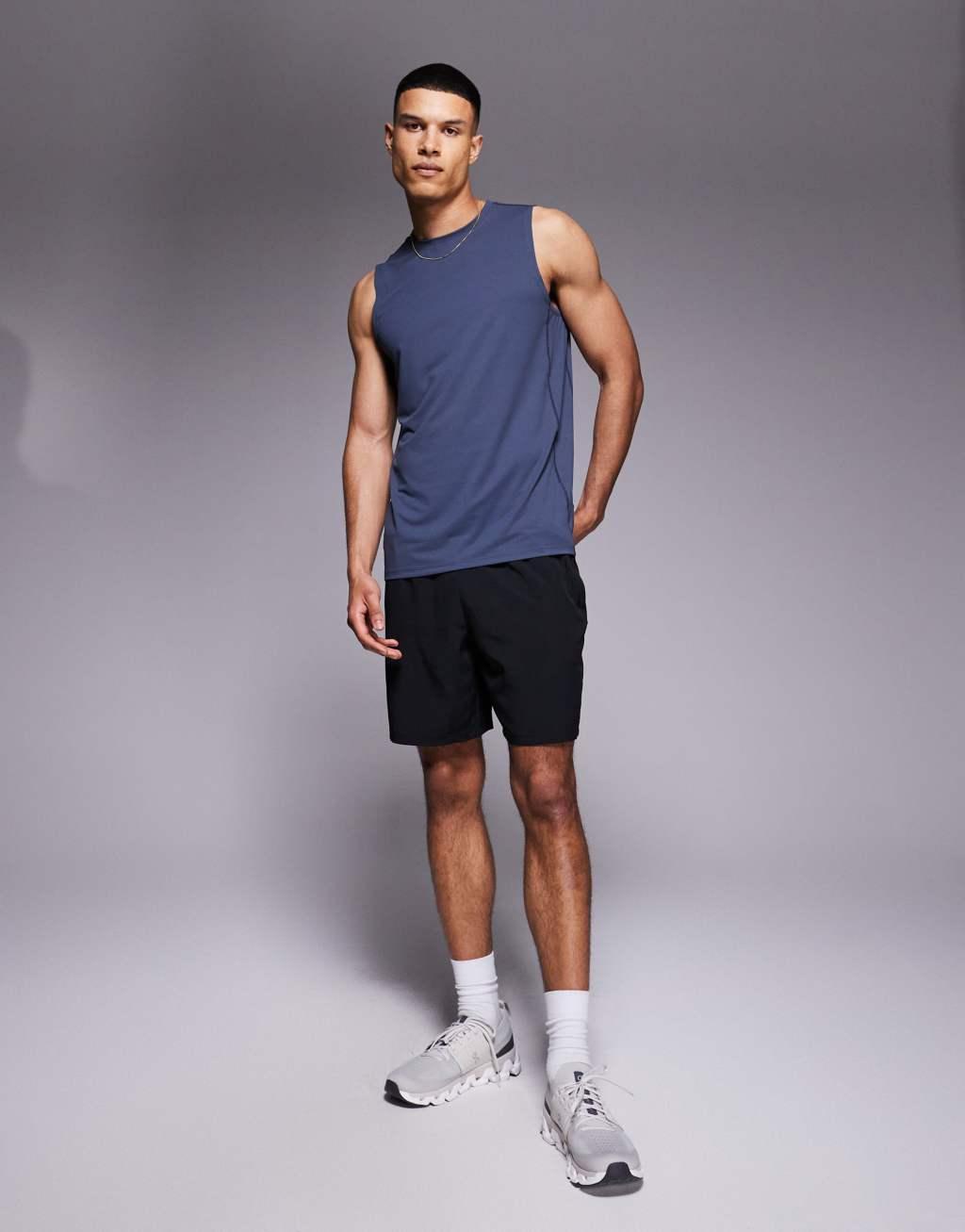 4505 Icon training sleeveless quick dry tank top in navy  Product Image