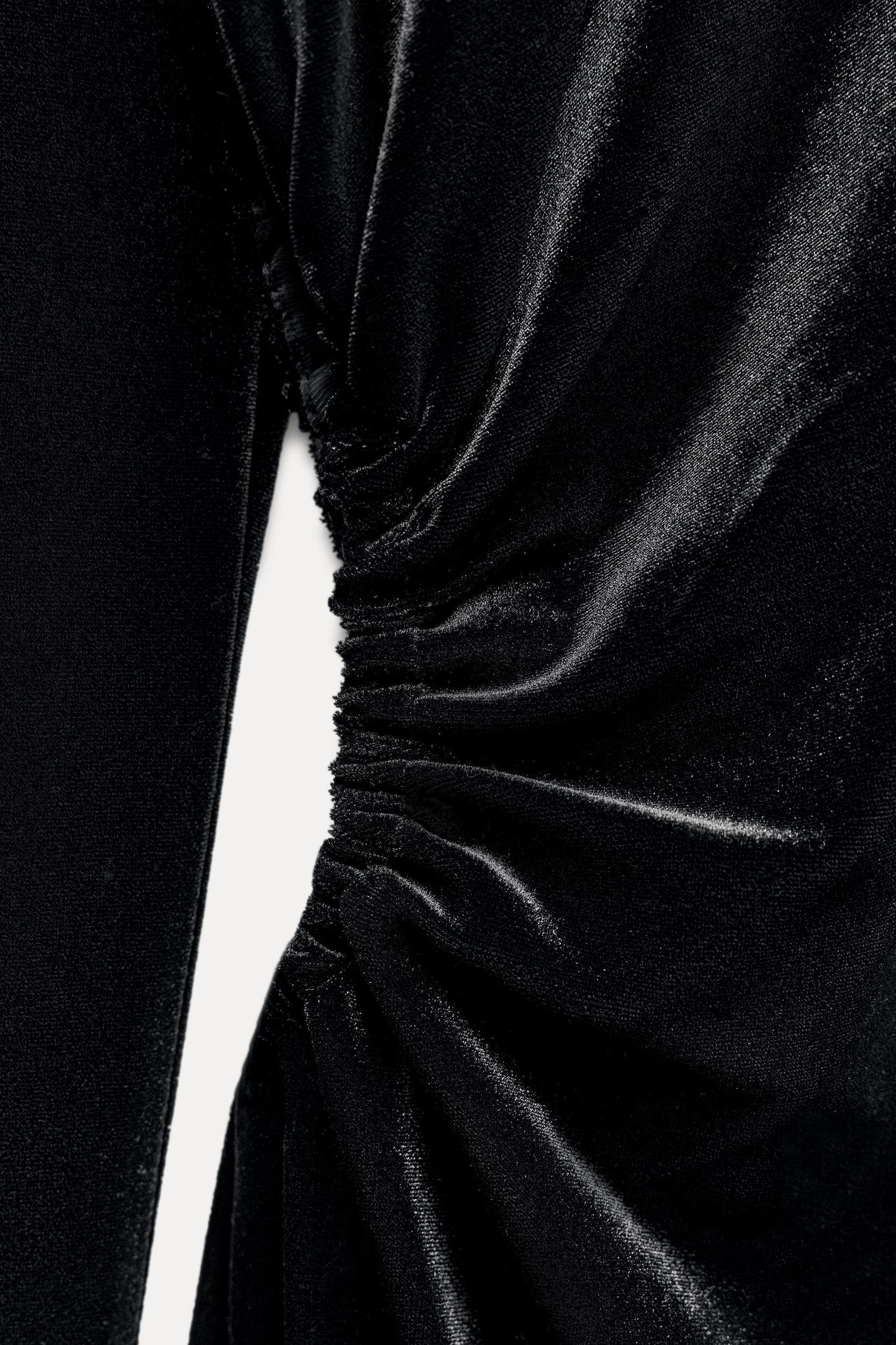 ASYMMETRICAL VELVET DRESS ZW COLLECTION Product Image