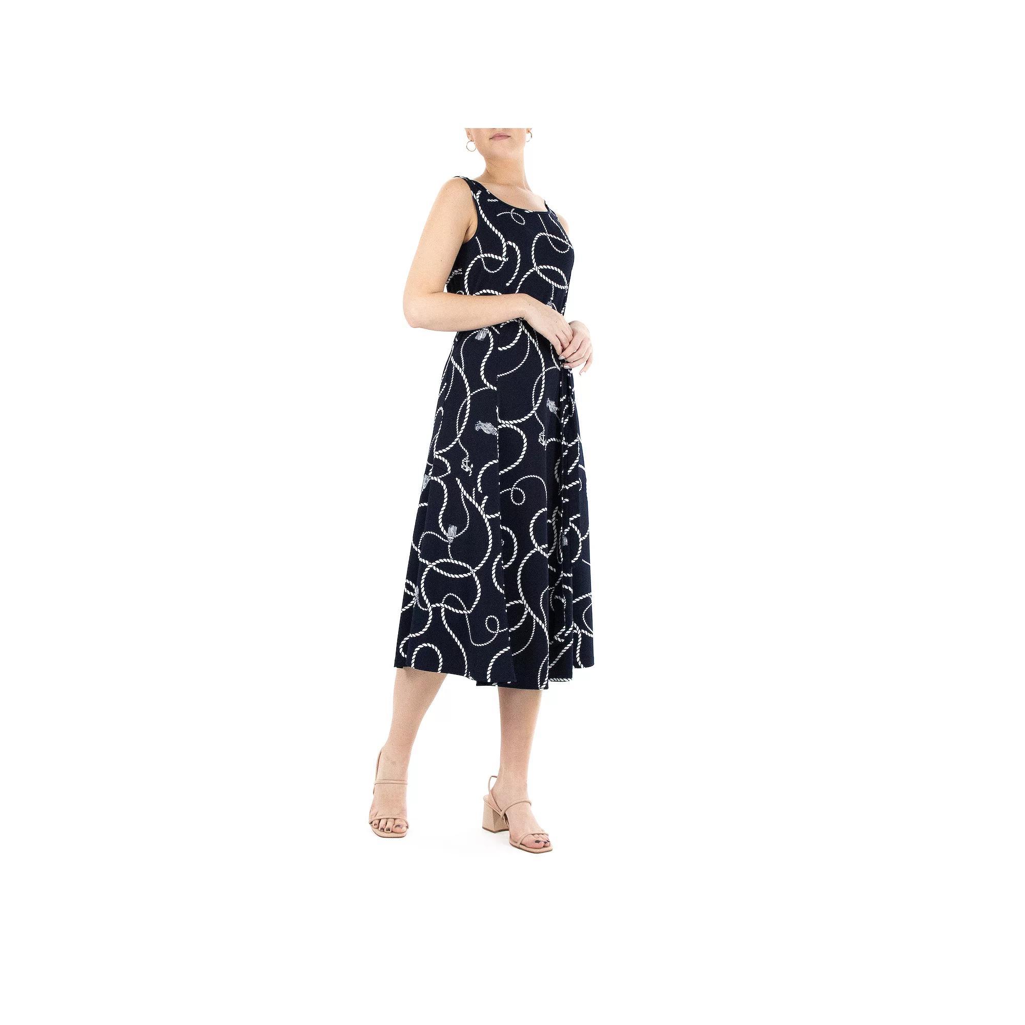 Womens Nina Leonard Print Midi Dress Product Image