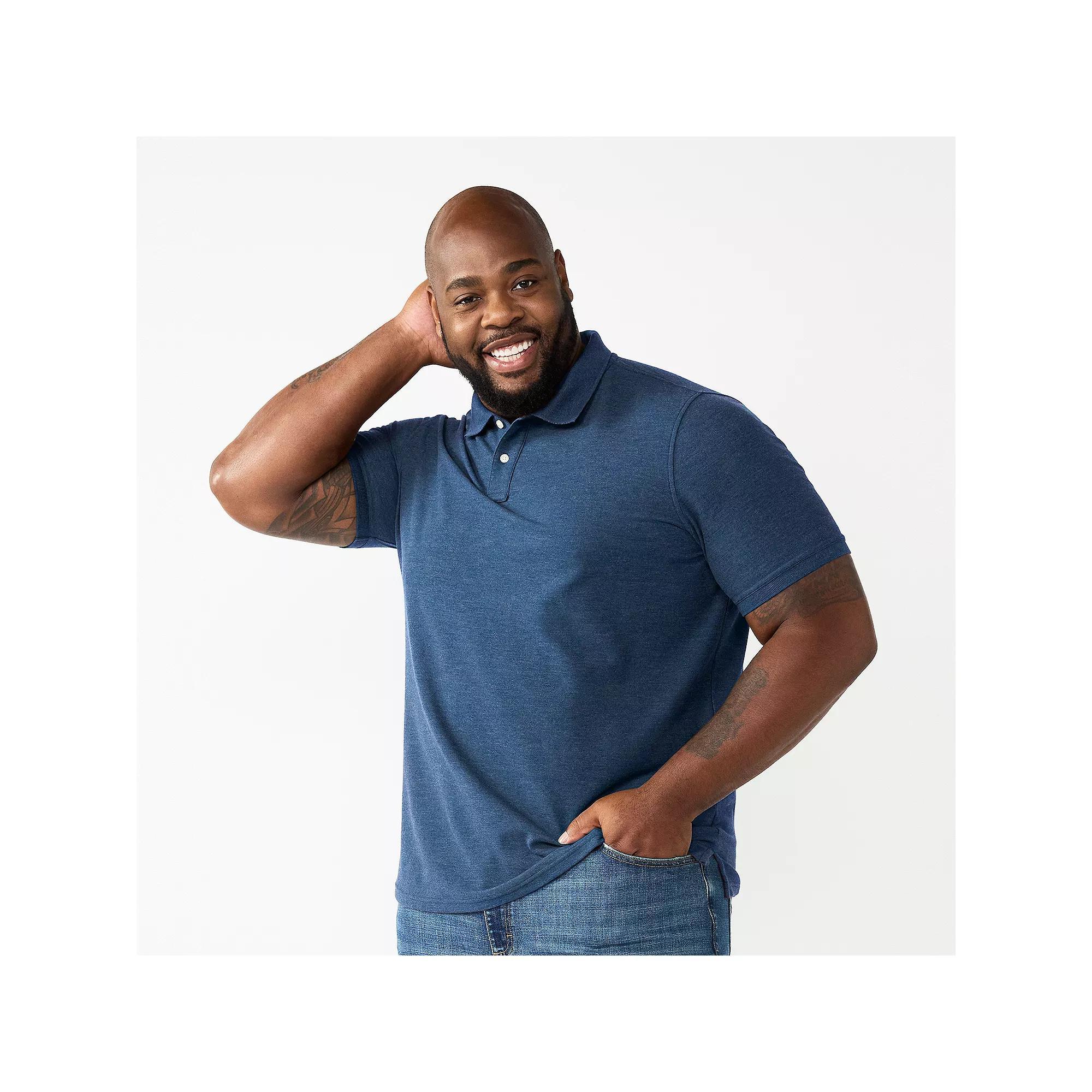 Big & Tall Sonoma Goods For Life® Pique Polo, Men's, Size: 5XB, Light Blue Product Image