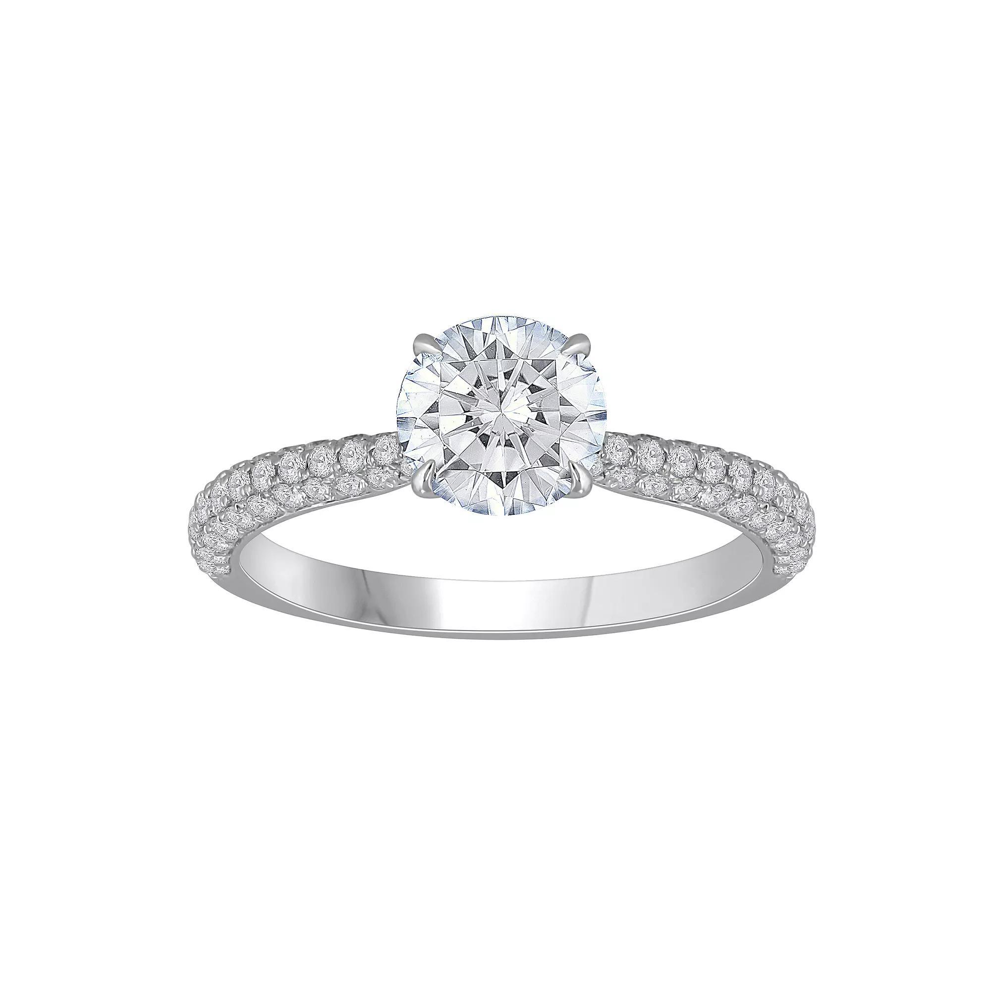 Diamond Medley 14k White Gold 1 1/2 Carat T.W. Lab-Grown Diamond Engagement Ring, Women's, Size: 5, 14k Whgold Product Image