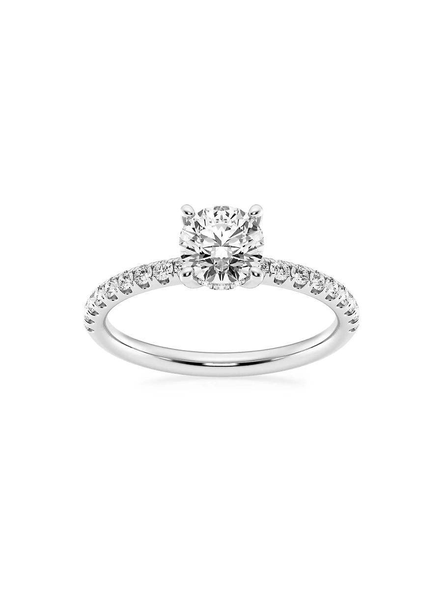 Womens Platinum & Natural Diamond Hidden Halo Ring/0.80-1.33 TCW Product Image
