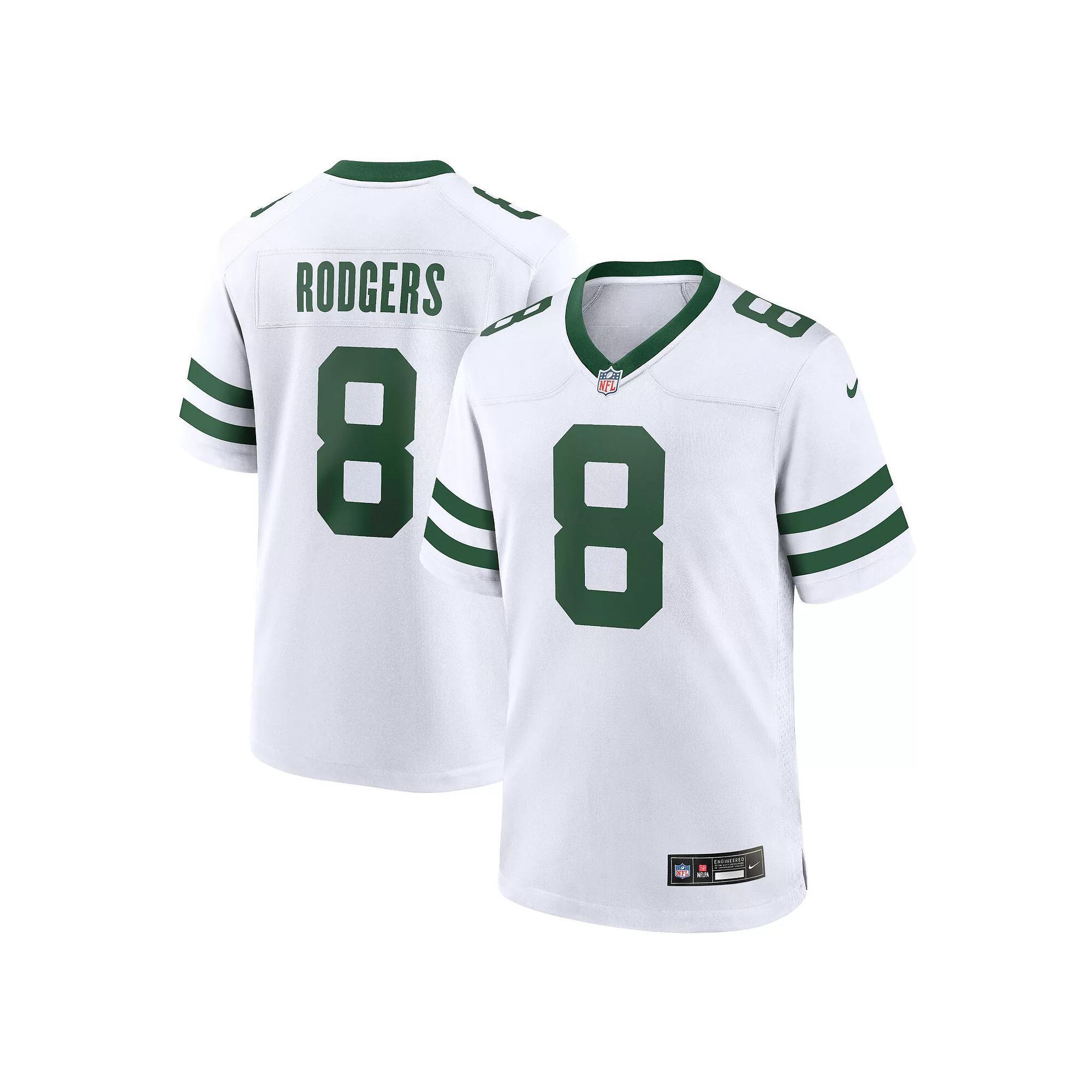 Men's Nike Aaron Rodgers White New York Jets Legacy Player Game Jersey, Size: 2XL Product Image