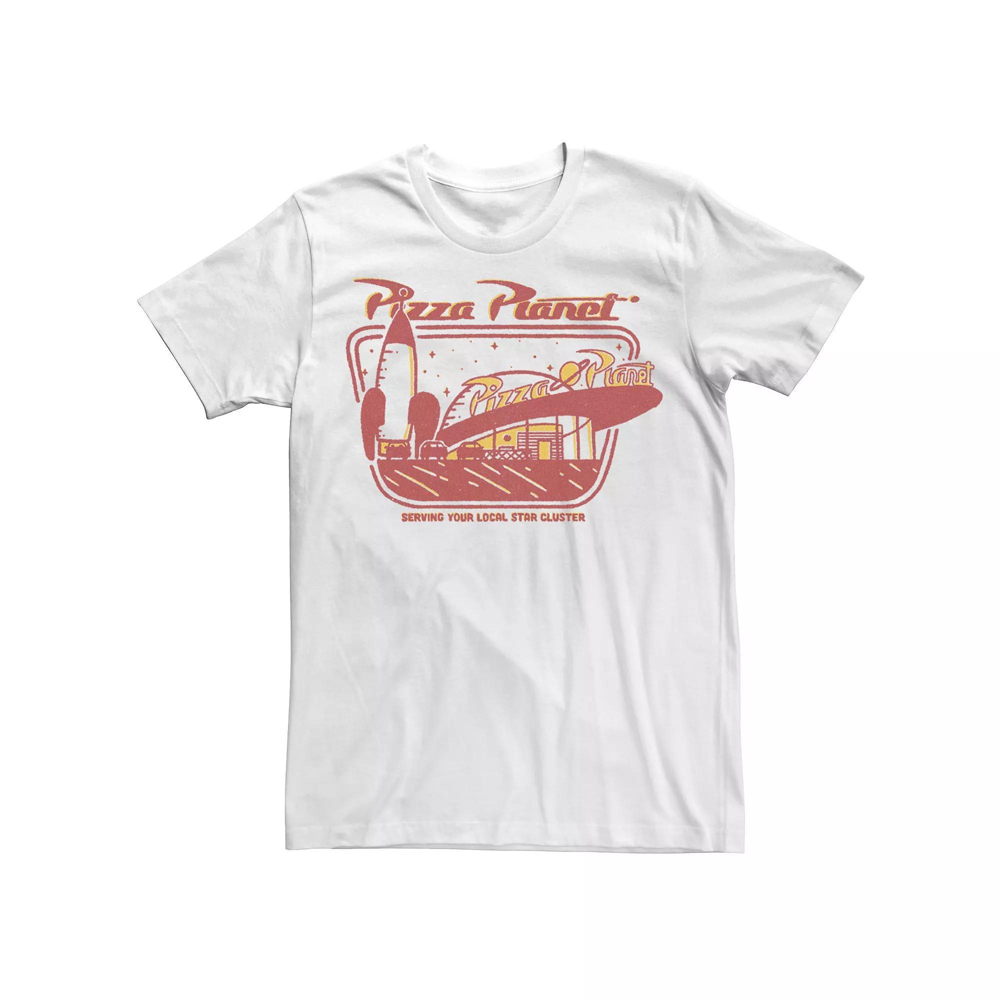 Big & Tall Disney / Pixar Toy Story Pizza Planet Slice Poster Tee, Men's, Size: 3XL, White Product Image