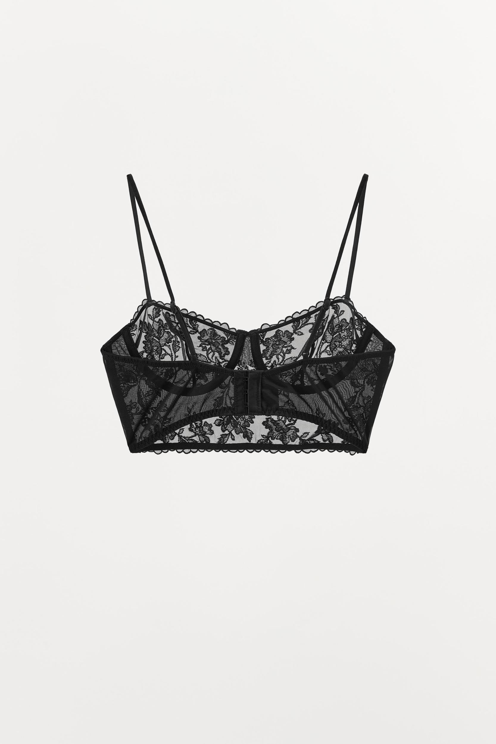 FLORAL EMBROIDERED UNDERWIRE BRA Product Image