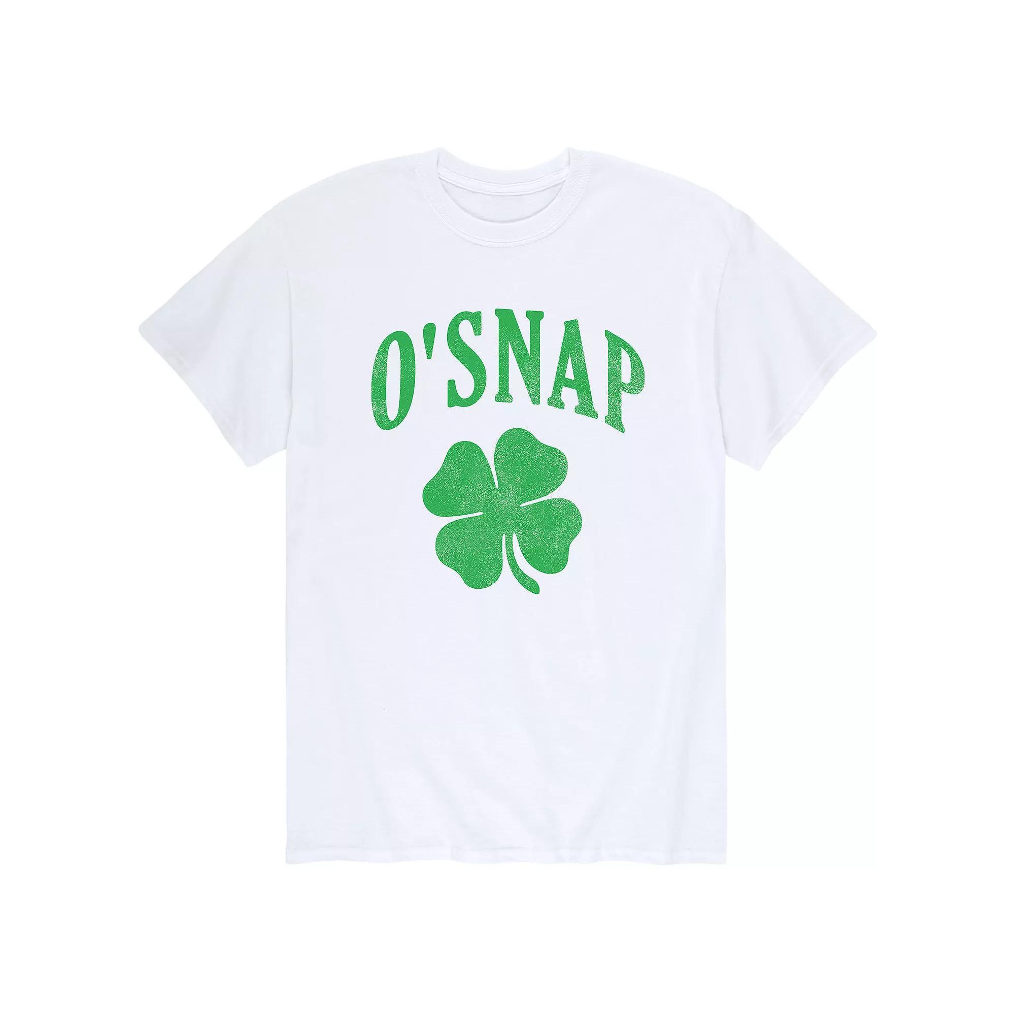 Men's O' Snap Shamrock Tee, Size: Medium, White Product Image