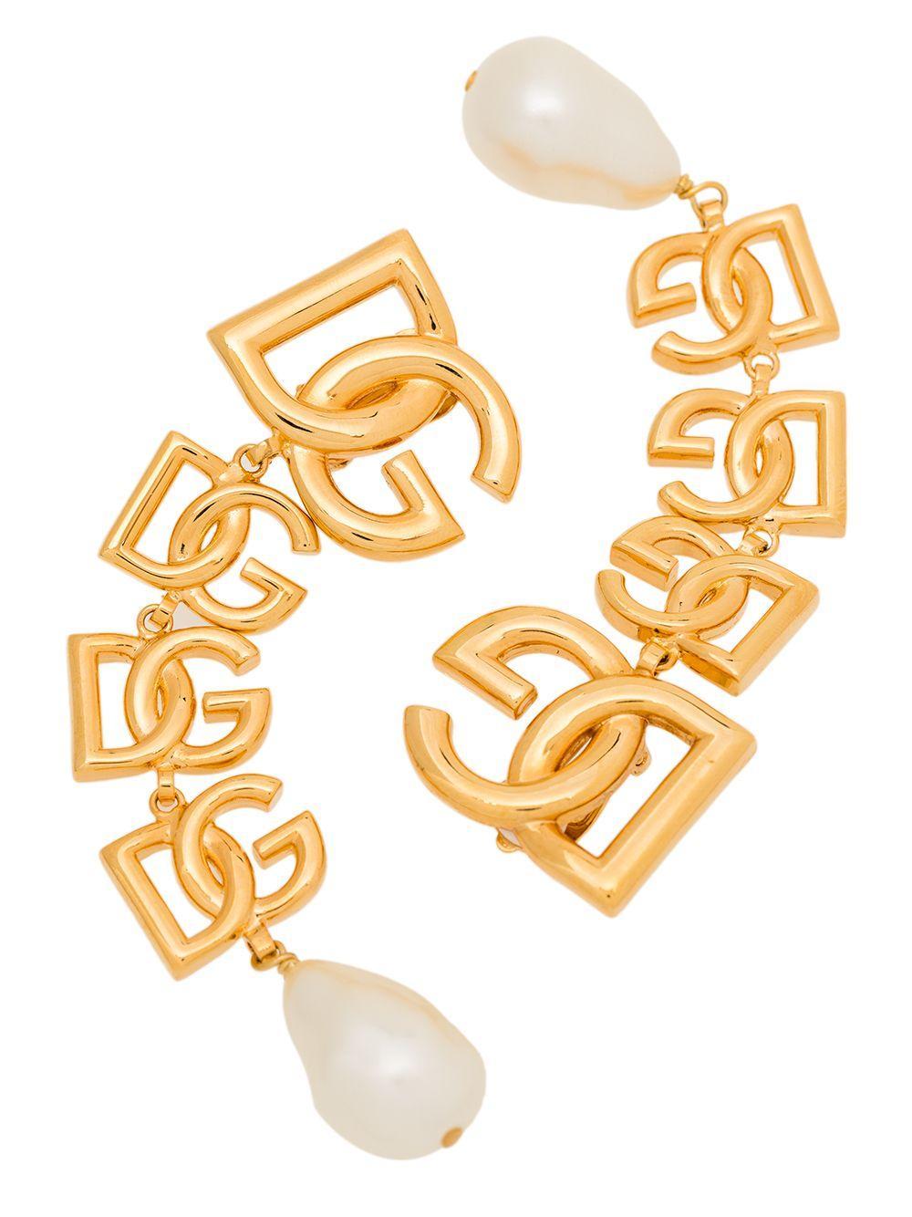 DG Logo pearl-embellished earrings Product Image