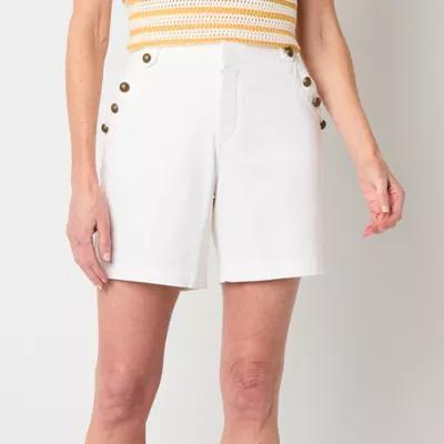 St. John's Bay Womens Mid Rise Chino Short Product Image