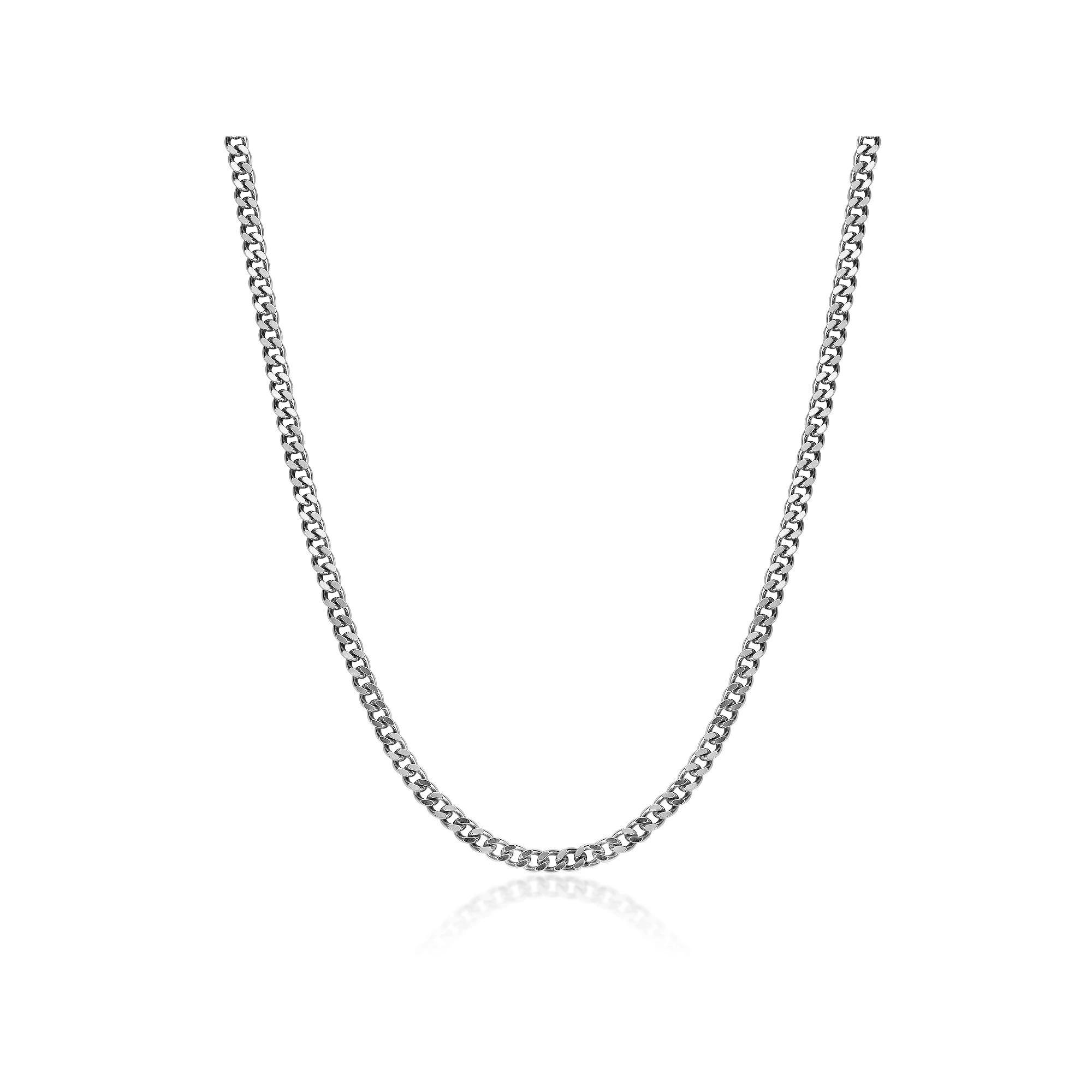 Men's LYNX Stainless Steel 6mm Curb Chain Necklace, Size: 20" Product Image