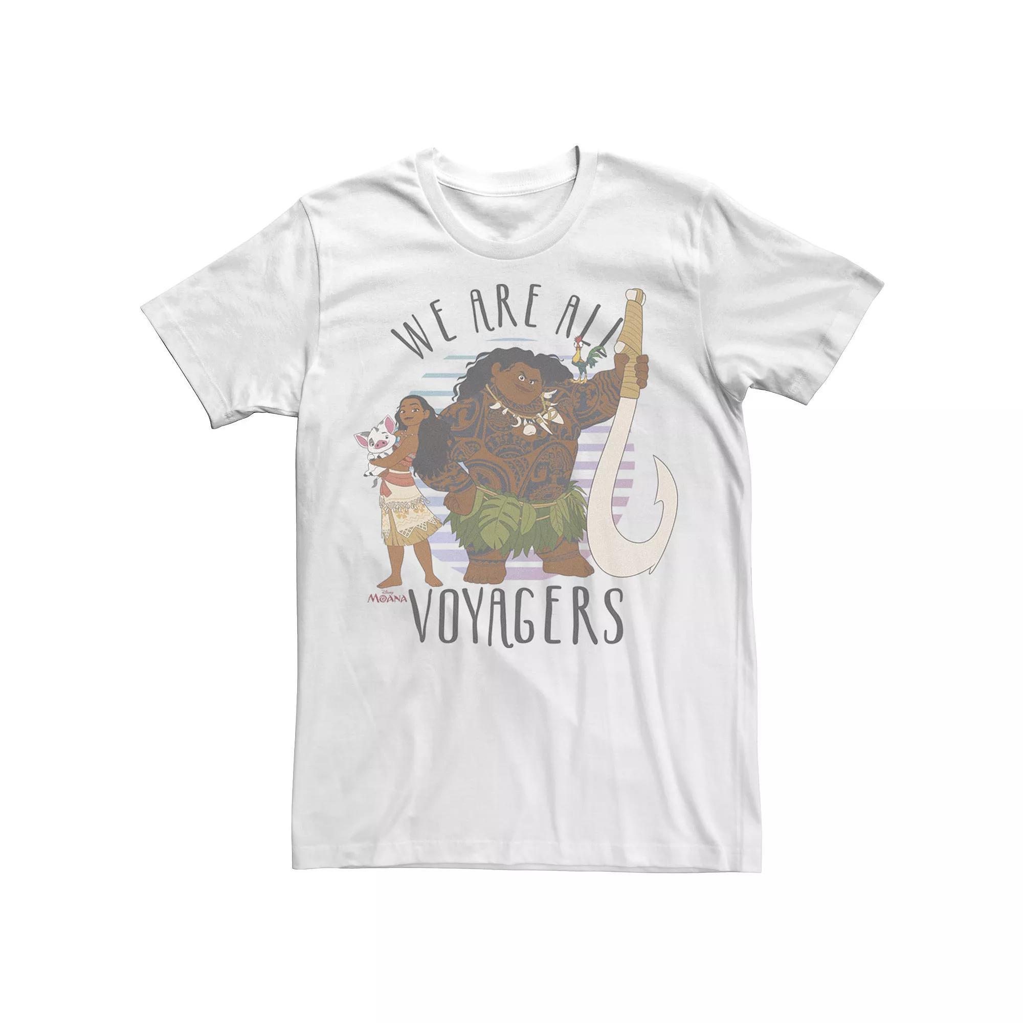 Men's Disney's Moana We Are All Voyagers Portrait Tee, Size: Large, White Product Image