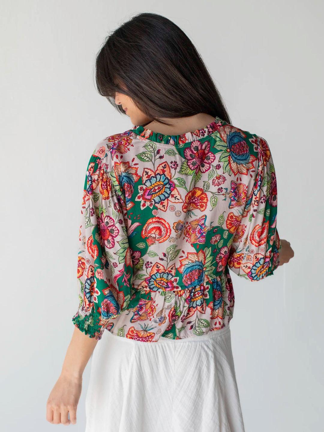 Elisa Ruffle Tie Top Product Image