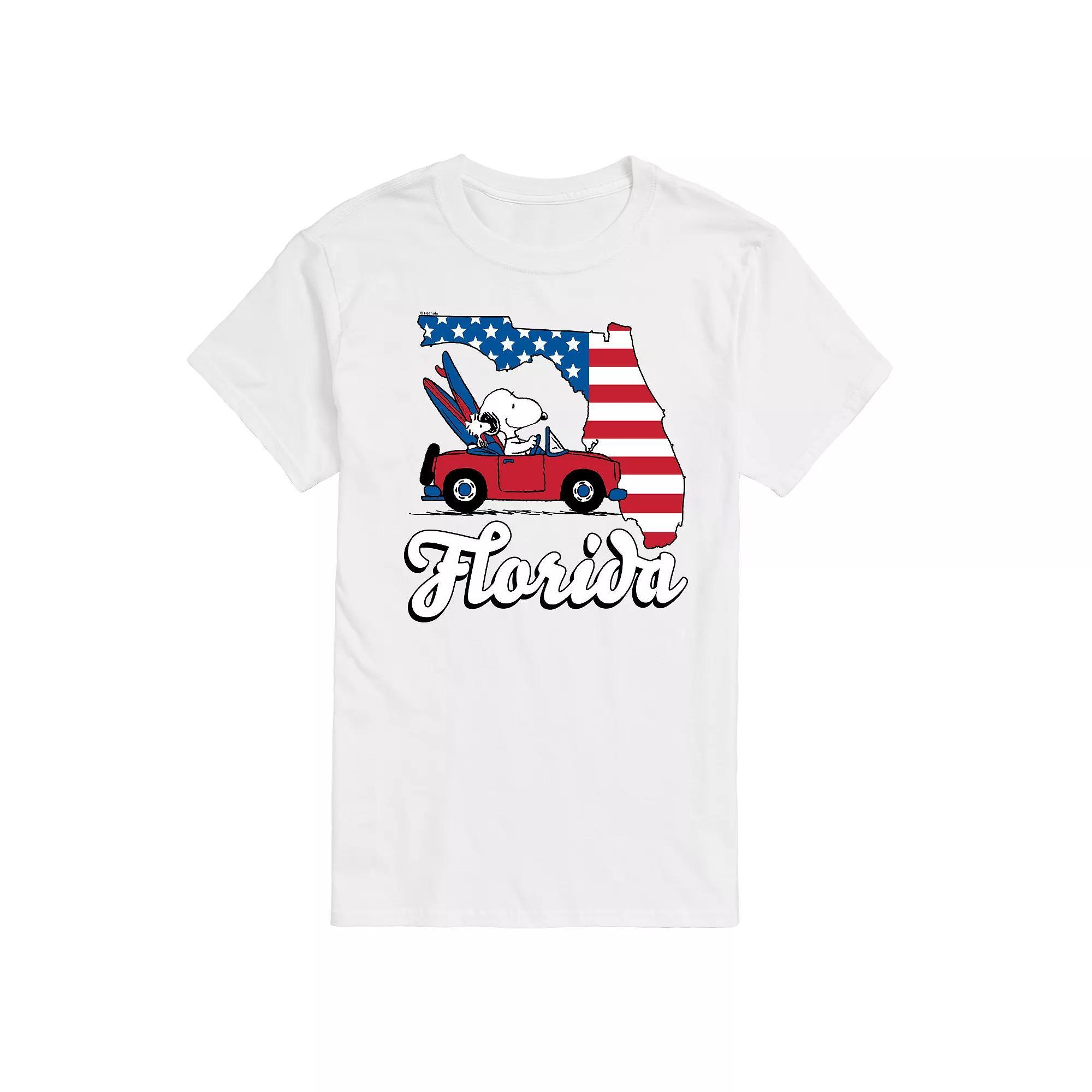 Mens Peanuts Snoopy Florida Americana Graphic Tee Product Image