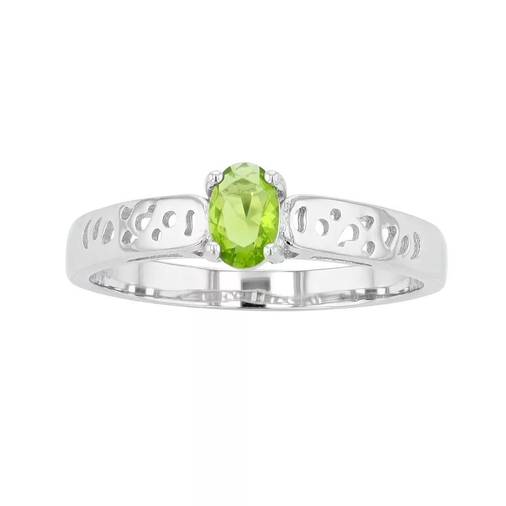 Traditions Jewelry Company Sterling Silver Crystal Birthstone Filigree Ring, Womens August Product Image