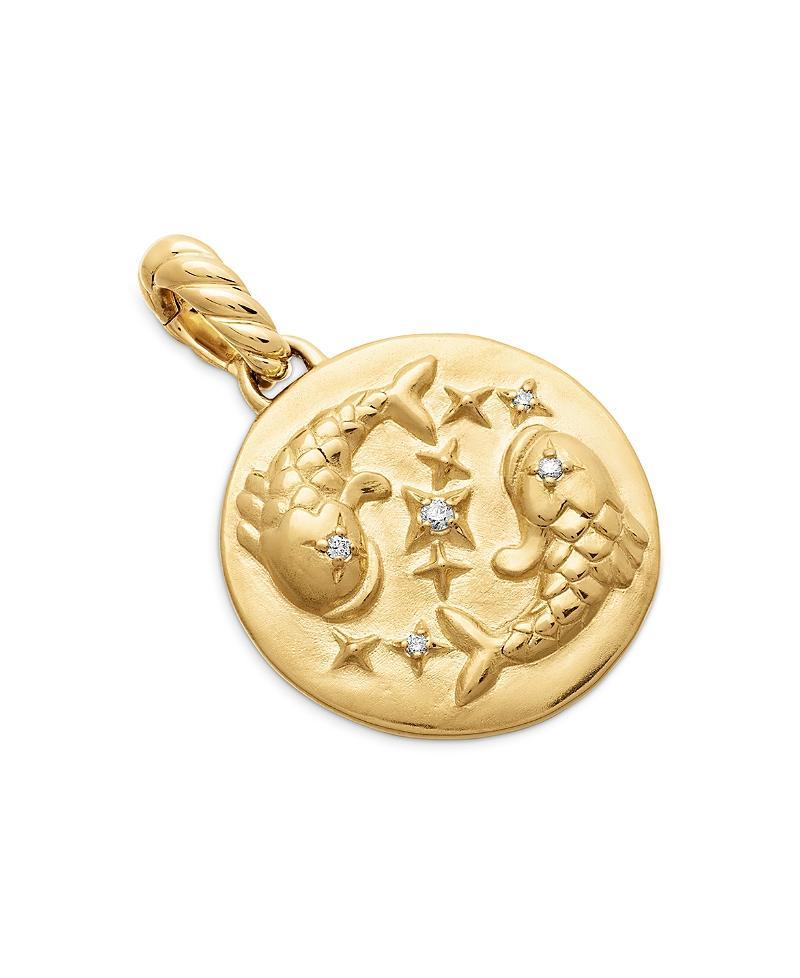 David Yurman 18K Yellow Gold Diamond Aquarius Amulet Pendant Product Image