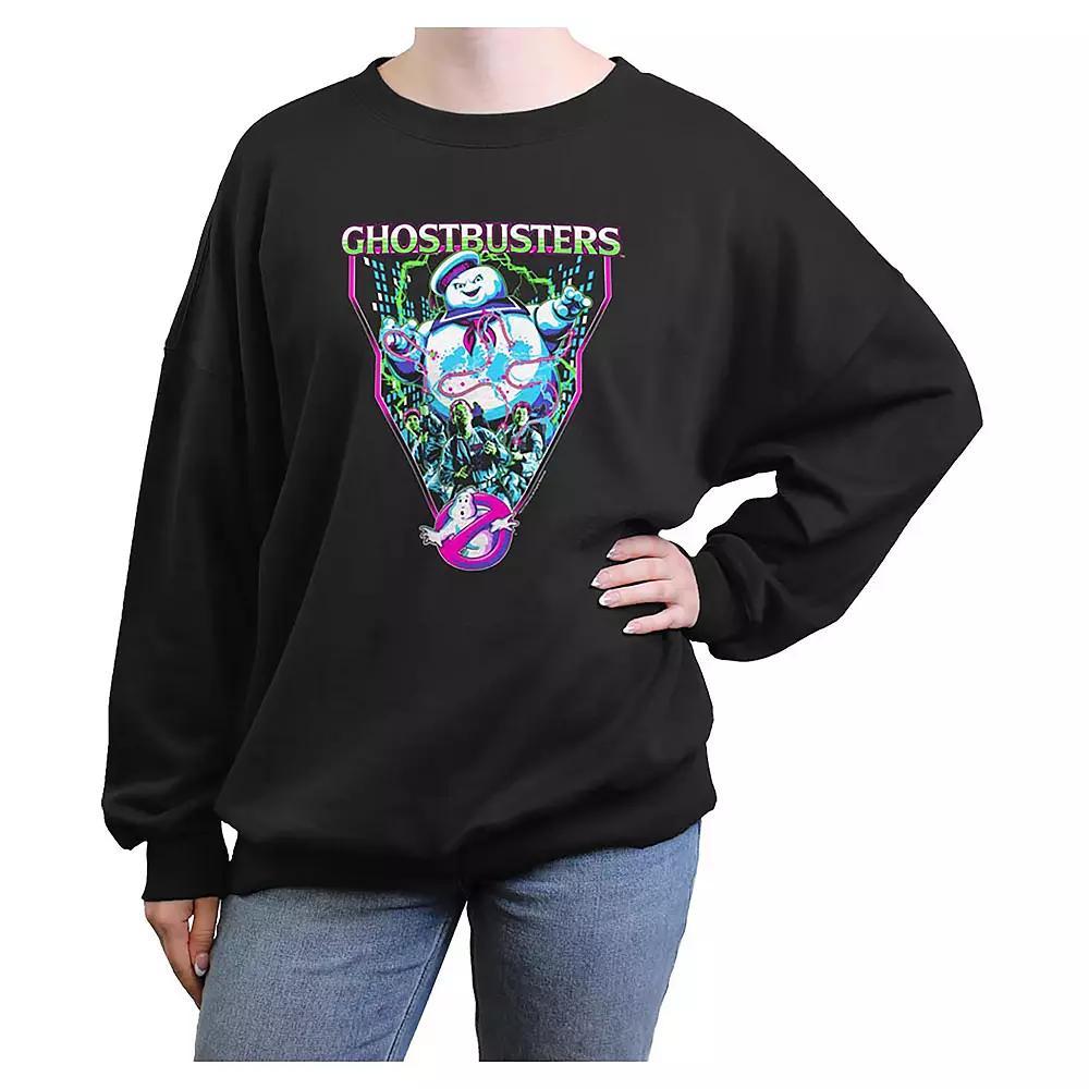 Juniors' Ghostbusters Marshmallow Man Oversized Graphic Pullover, Girl's, Size: Medium, Black Product Image