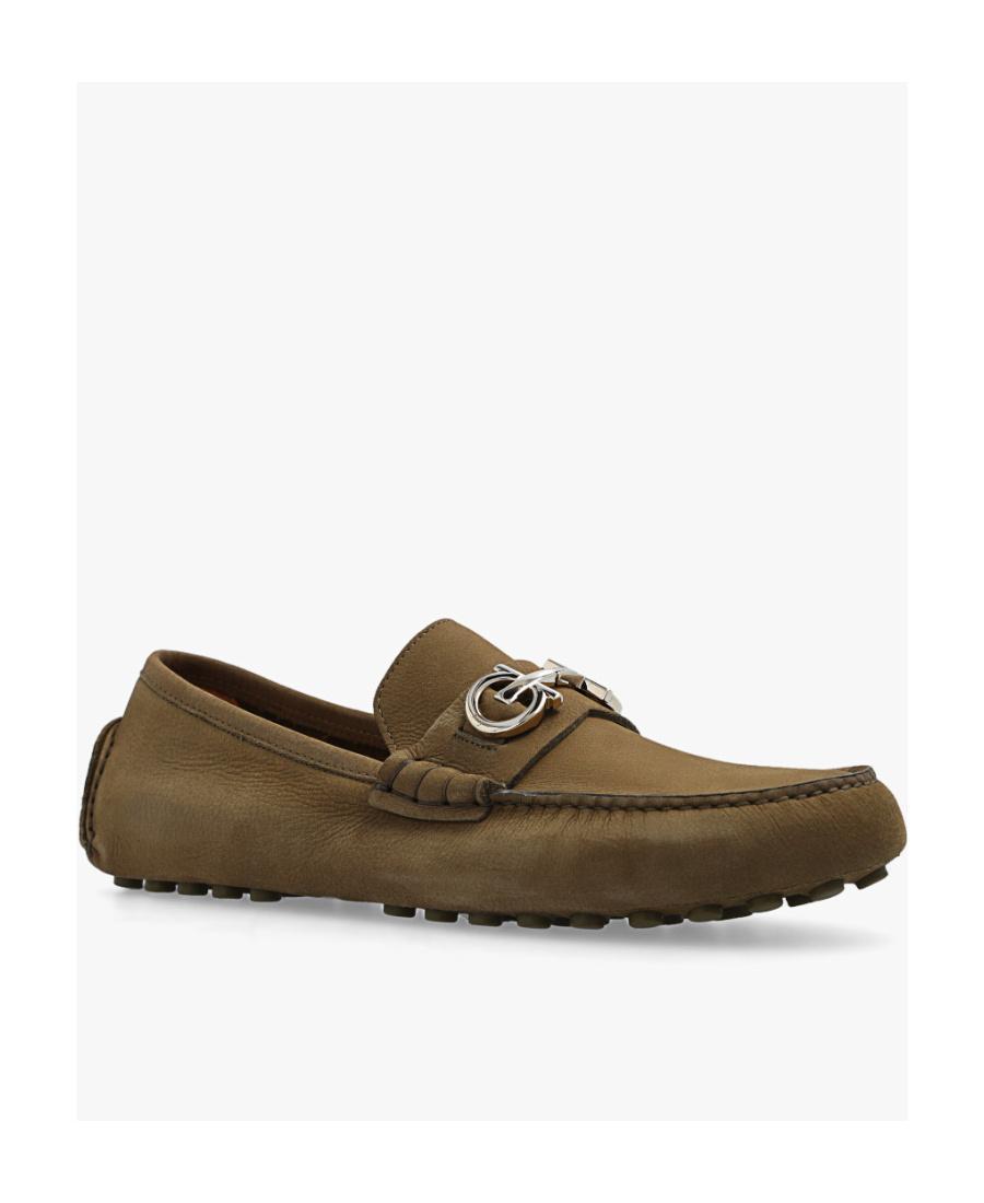 FERRAGAMO Logo Love Shoes In Green Product Image