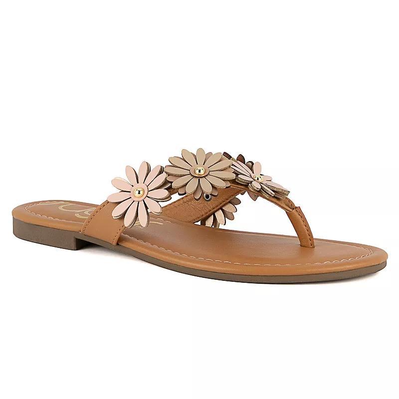 sugar Finnesse Women's Thong Sandals, Size: 6.5, Black Product Image