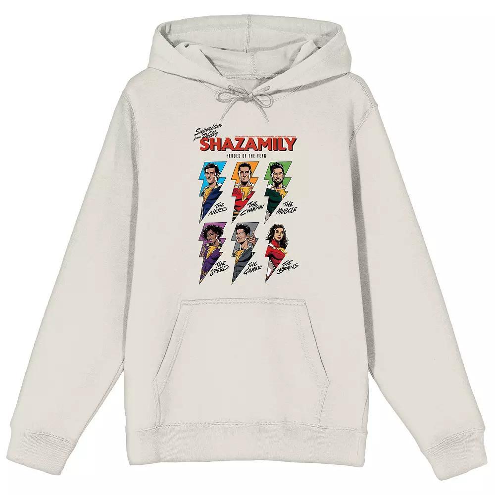 Men's DC Comics Shazam 2 Fury Of The Gods The Shazamily Graphic Hoodie, Size: Medium, Beige Product Image