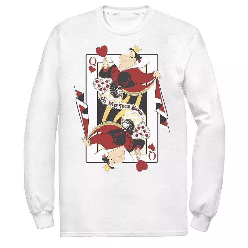 Men's Disney Alice In Wonderland Queen Of Hearts Playing Card Tee, Size: XXL, White Product Image