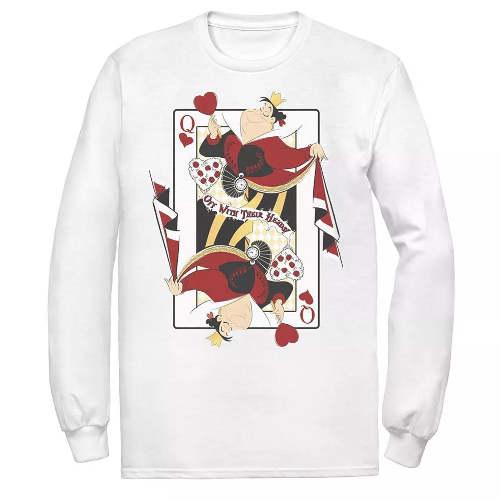 Men's Disney Alice In Wonderland Queen Of Hearts Playing Card Tee, Size: XXL, White Product Image