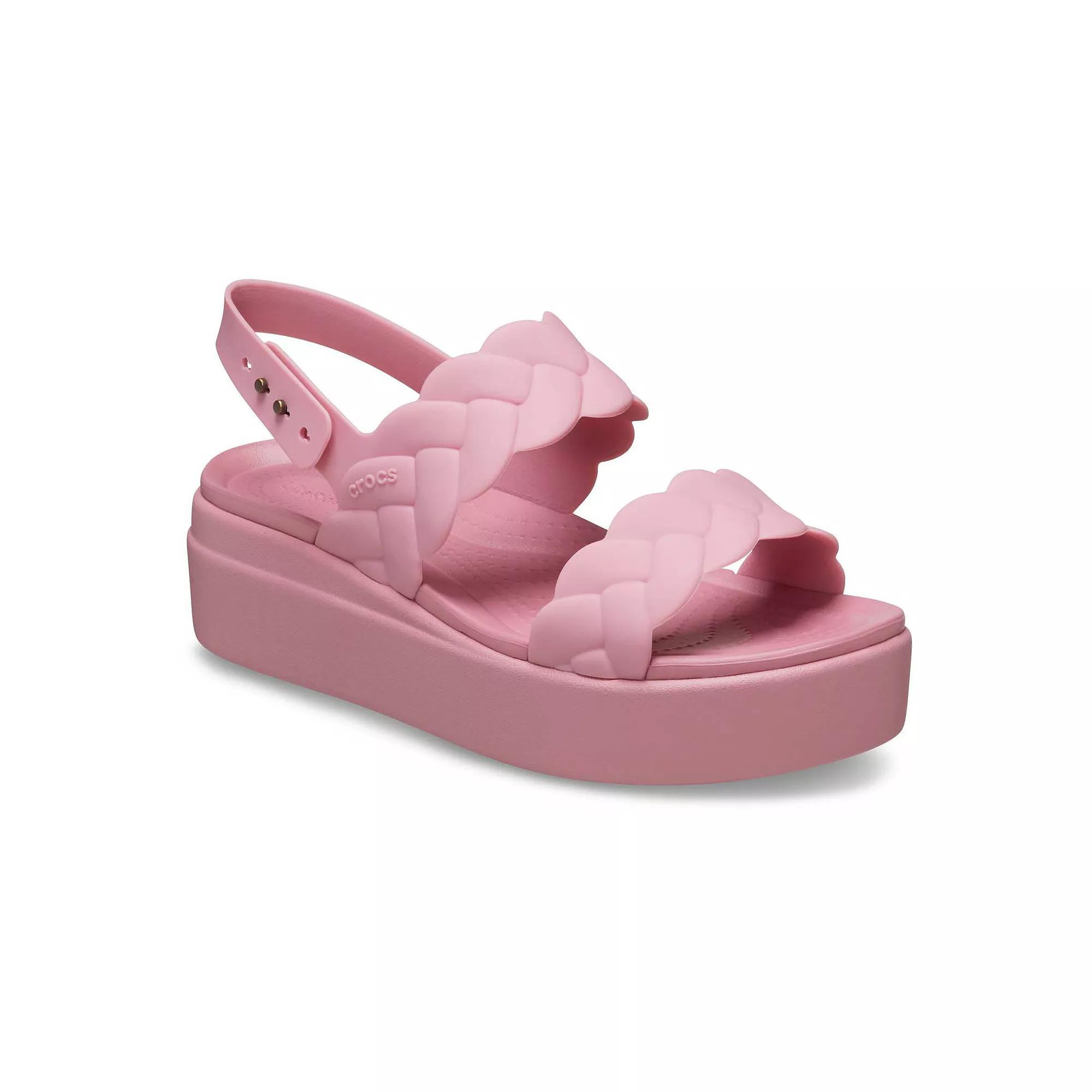 Crocs Brooklyn Woven Upper Women's Sandals, Size: 5, Rosette Product Image