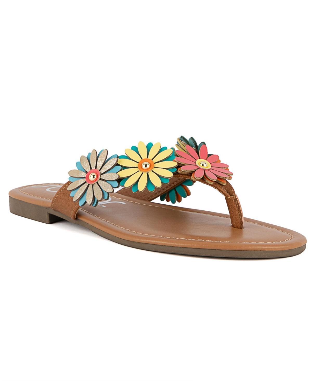 sugar Finnesse Women's Thong Sandals, Size: 6.5, Black Product Image
