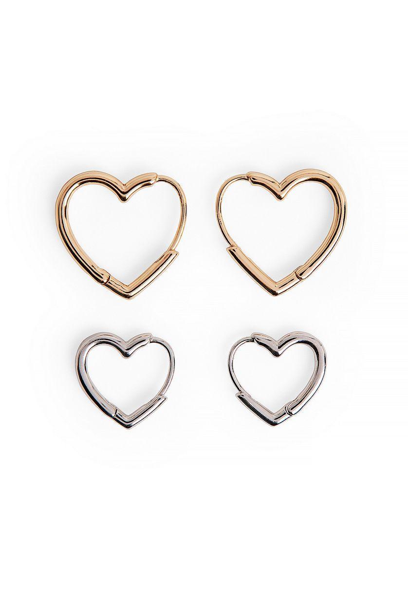 2-pack Small Heart Hoops Product Image