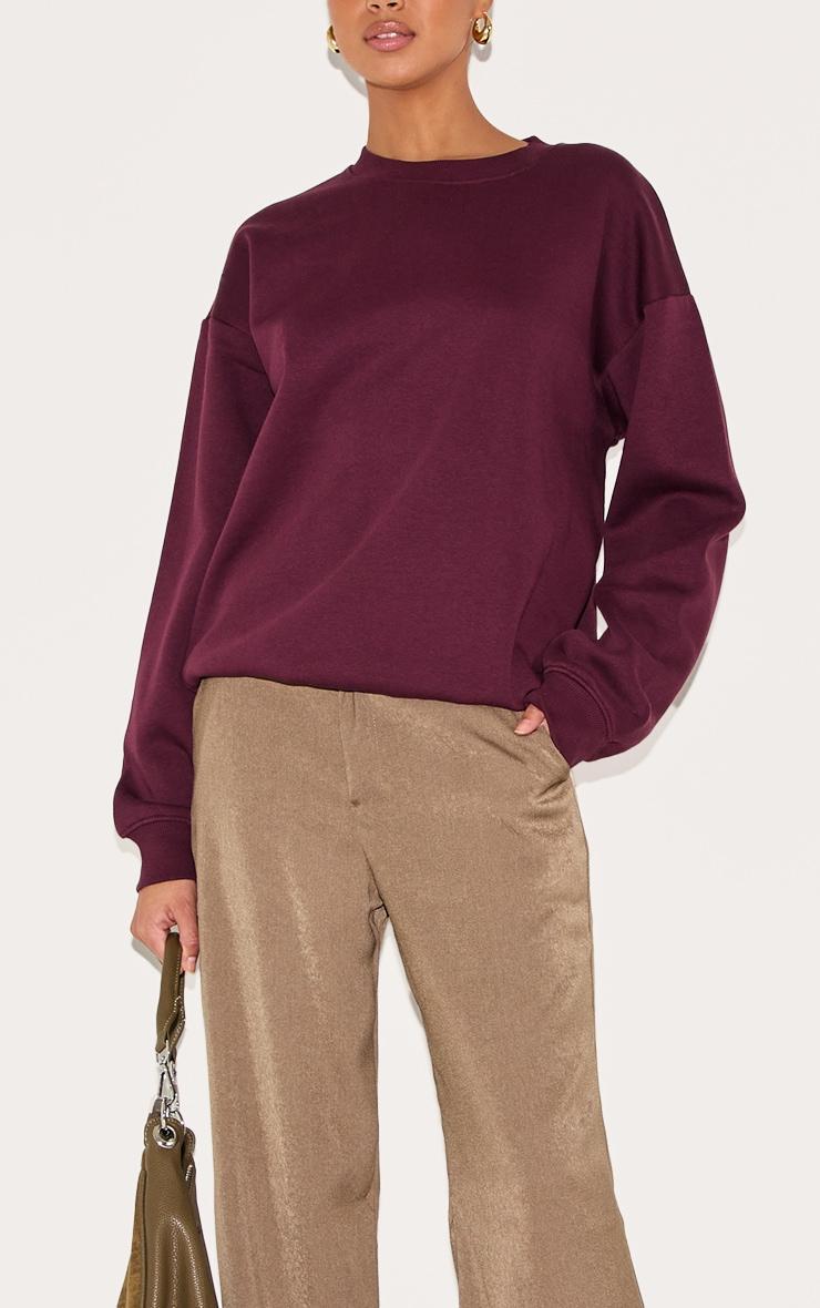 Dark Plum Oversized Sweatshirt Product Image