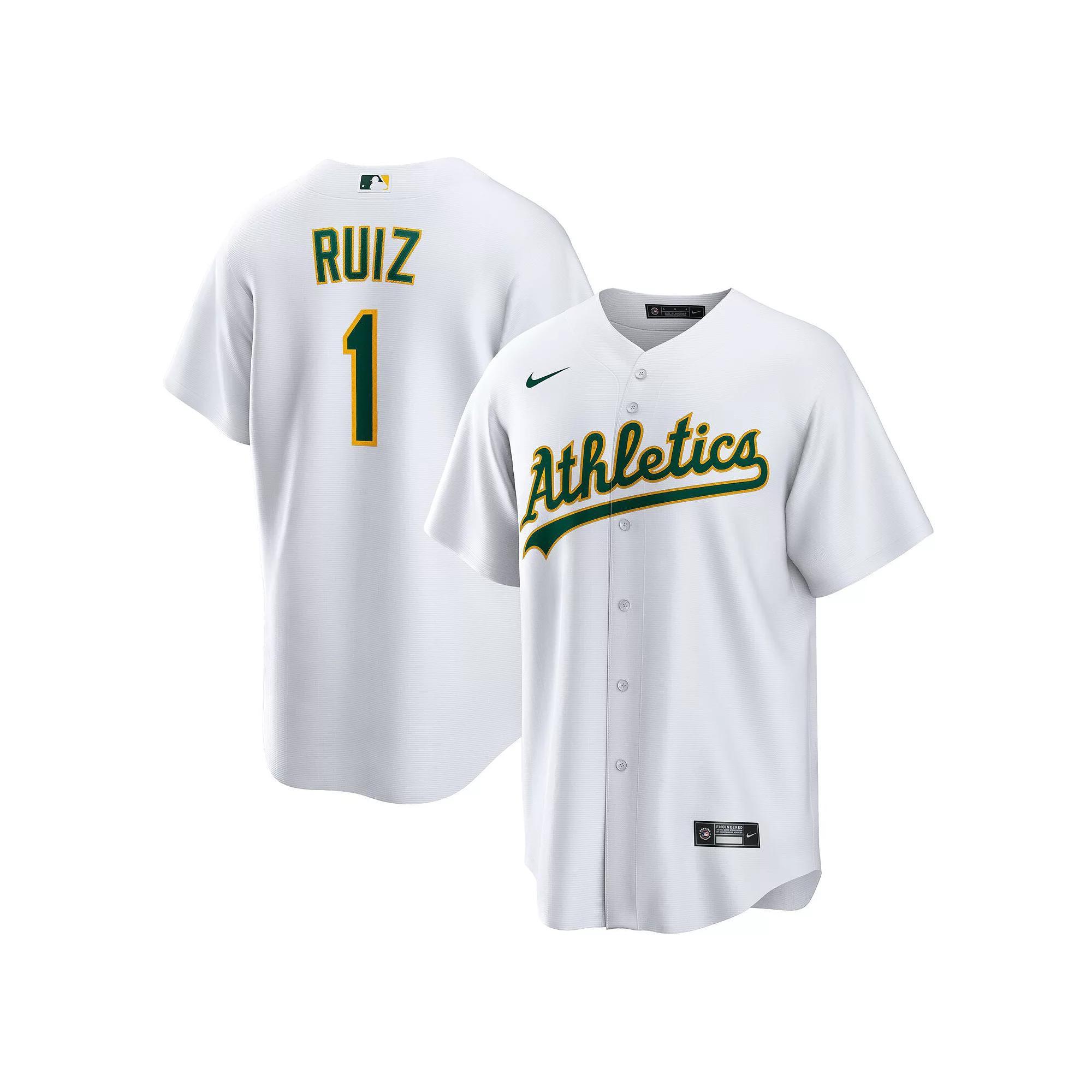 Men's Nike Esteury Ruiz White Oakland Athletics Home Replica Jersey, Size: Medium Product Image