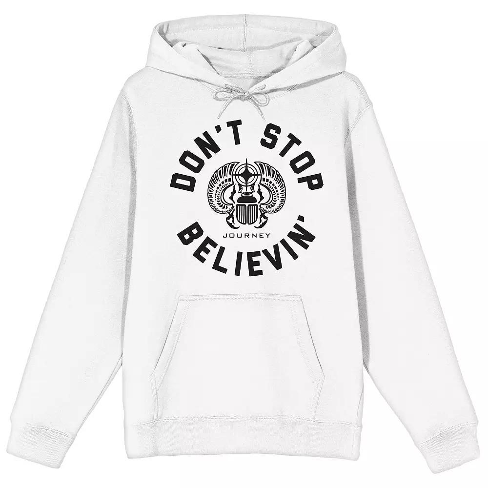 Men's Journey Don't Stop Believin' Graphic Hoodie, Size: XL, White Product Image